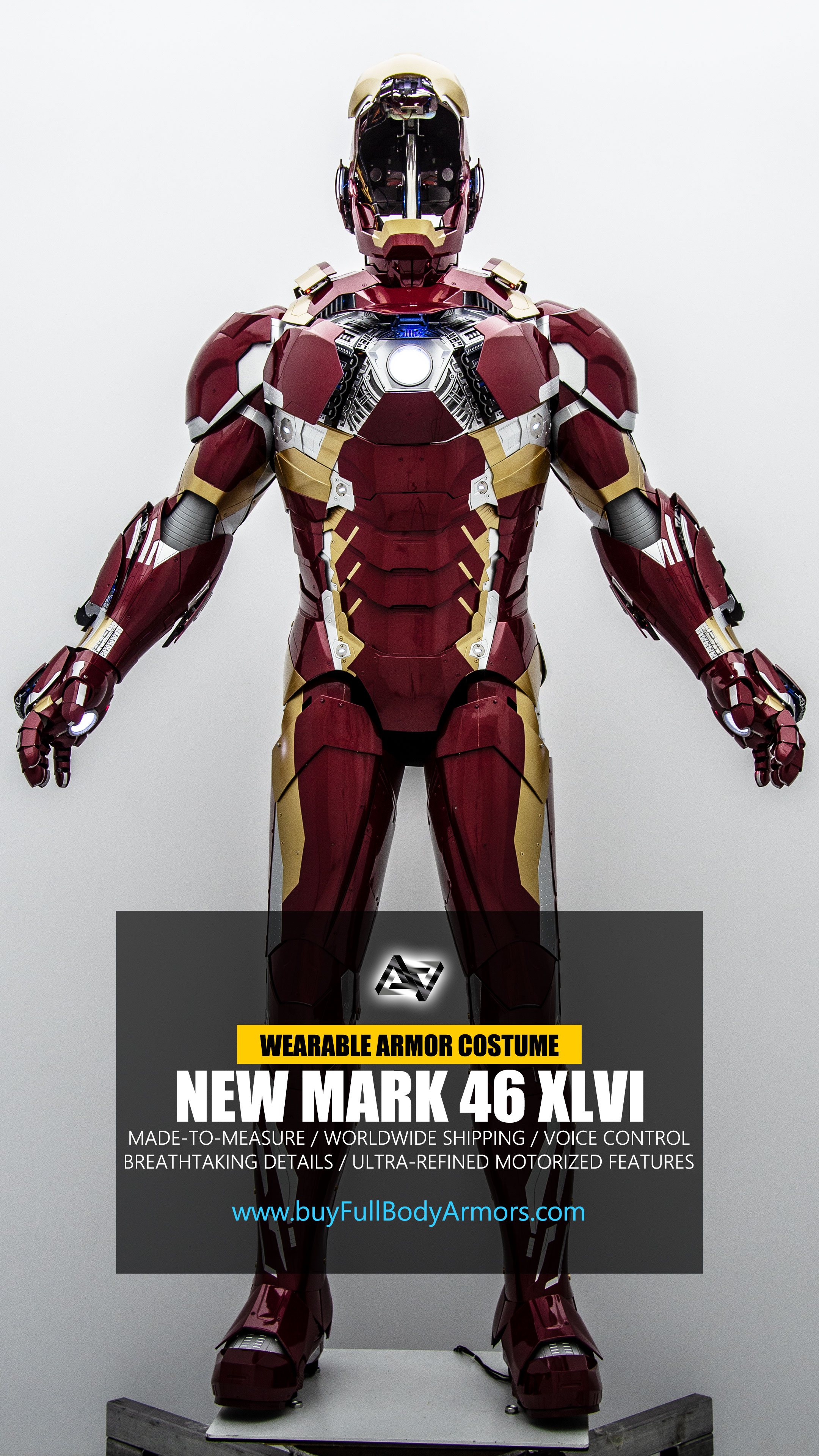 new iron man suit mark 46 xlvi armor costume