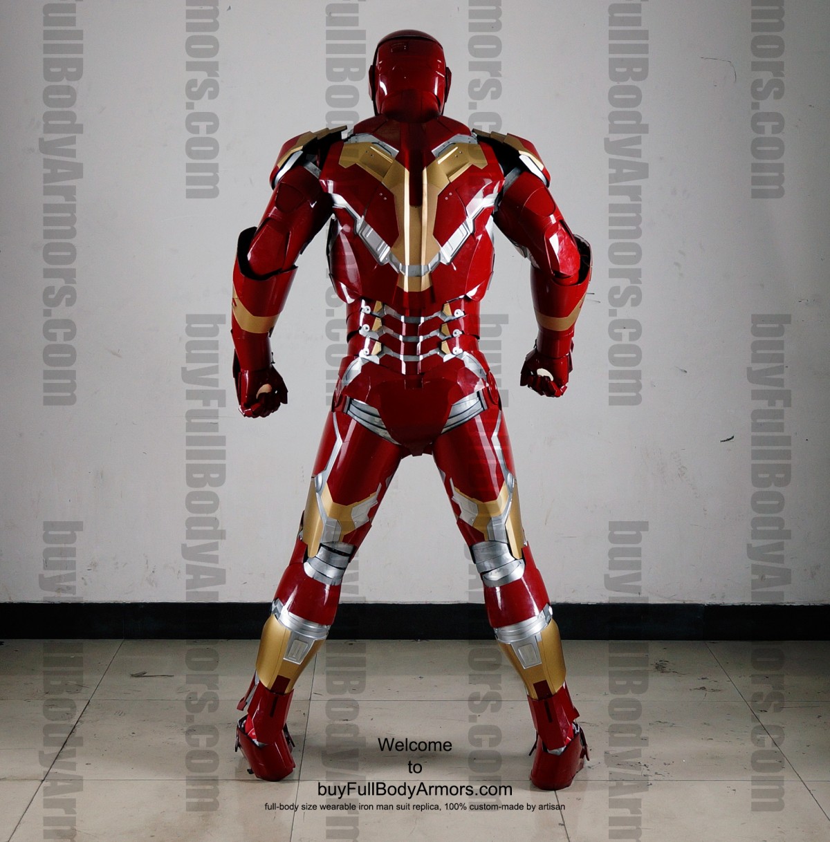 IRON MAN MARK 4 6 7 45 48 PAIR-PLASTIC GLOVES COSPLAY Costume Suit Adult Armor 
