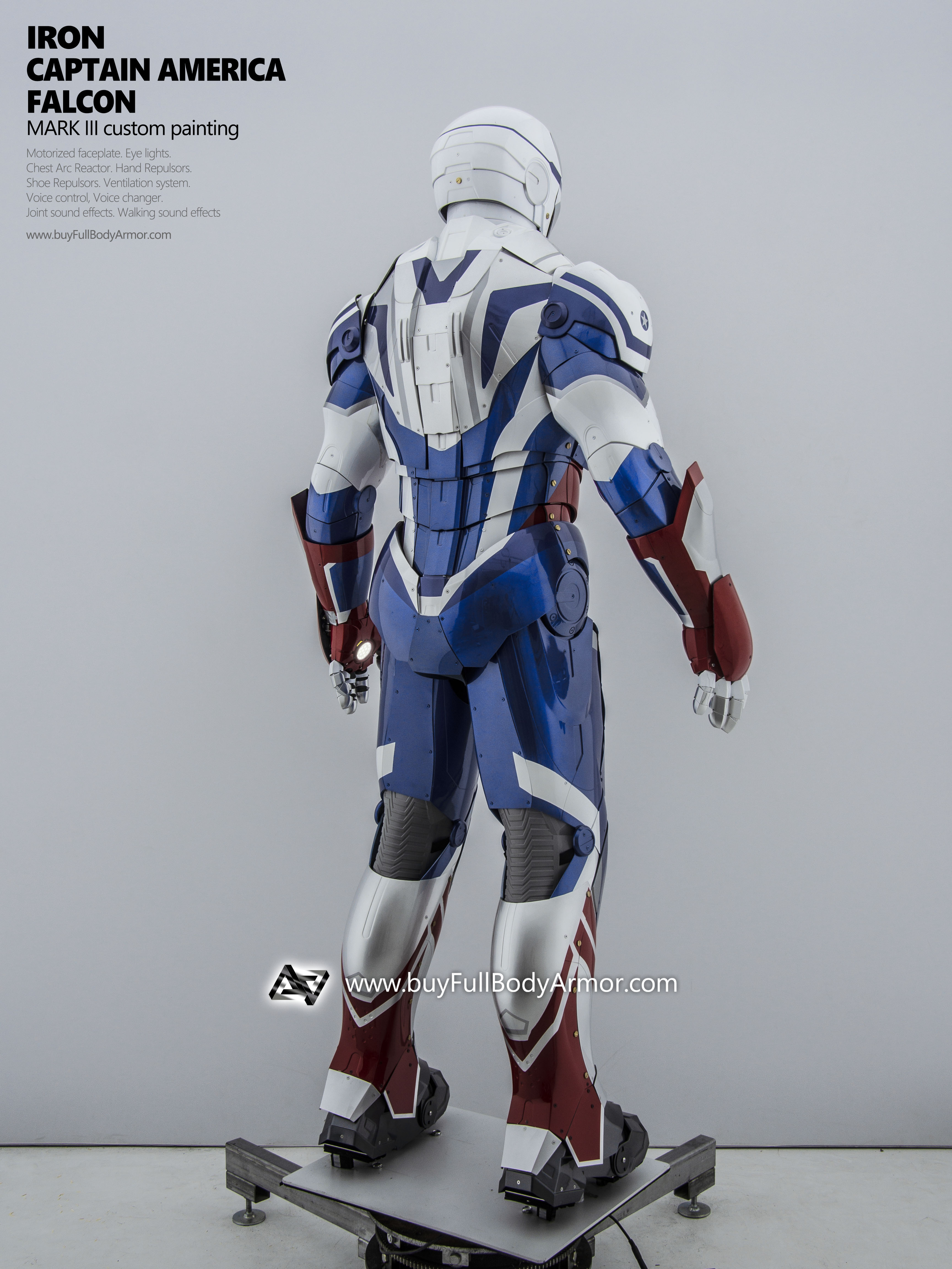 iron captain america Falcon iron man suit mark3 armor costume 1