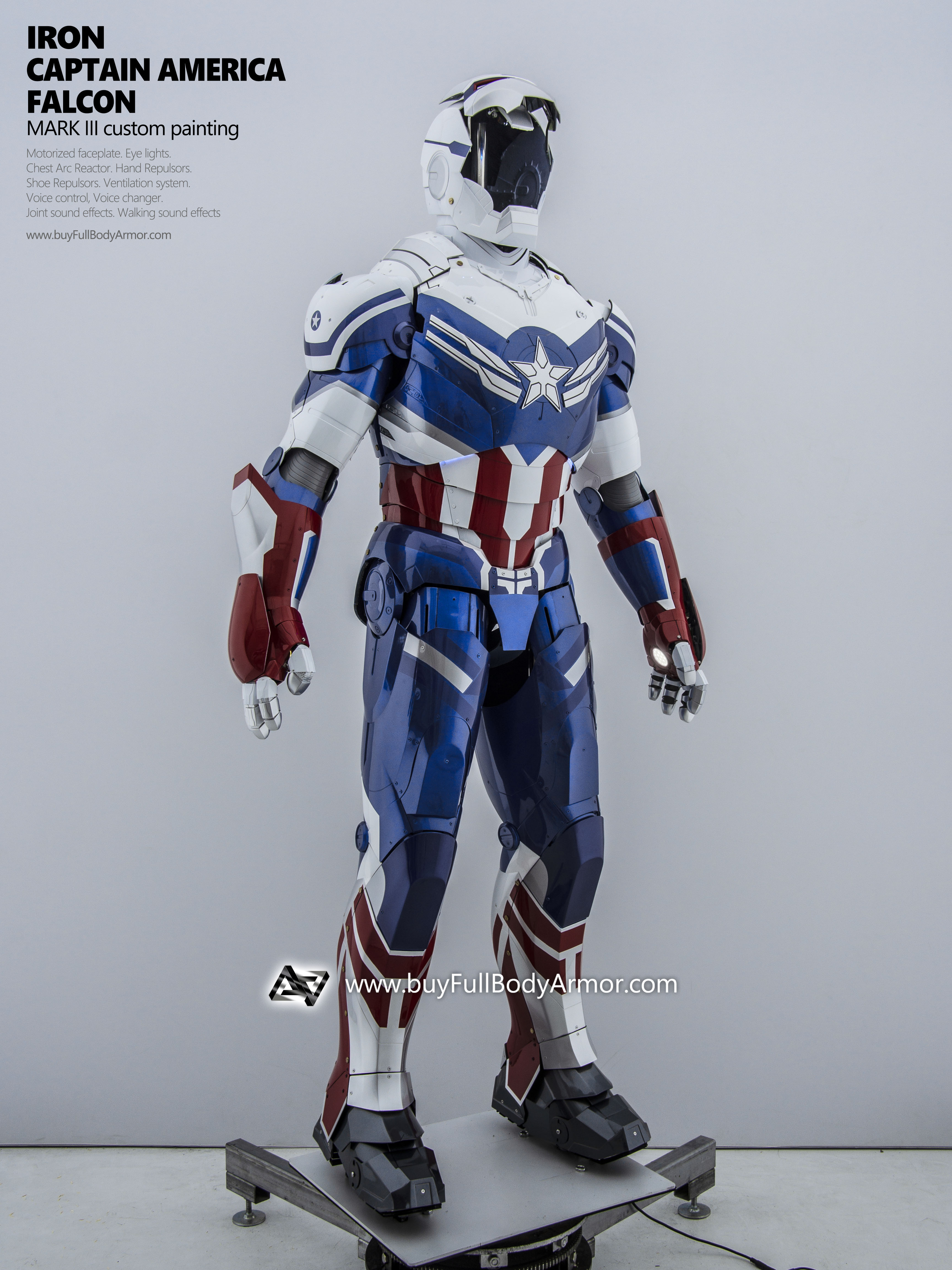 iron captain america Falcon iron man suit mark3 armor costume 1