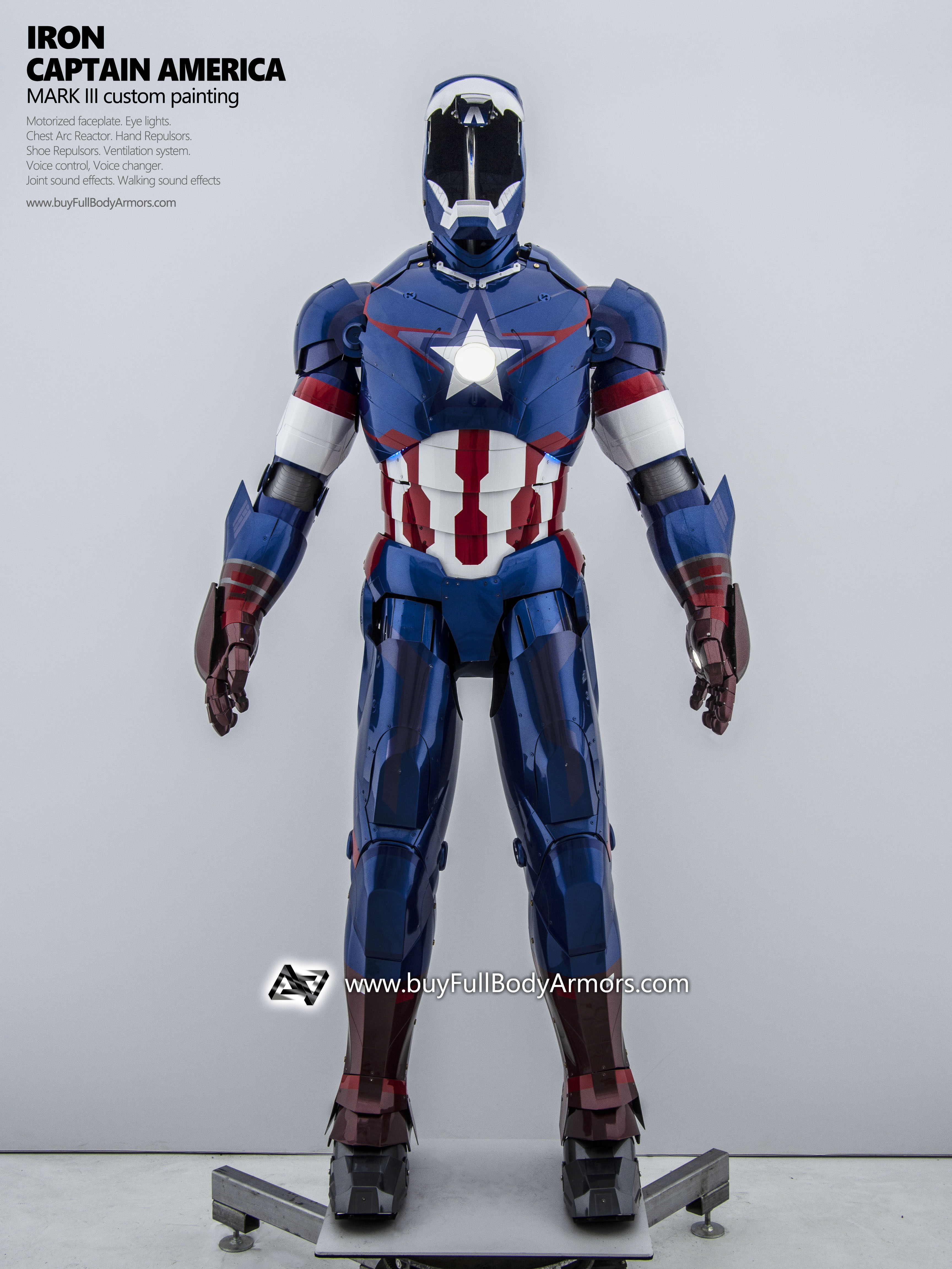 iron captain america iron man suit mark3 armor costume 1