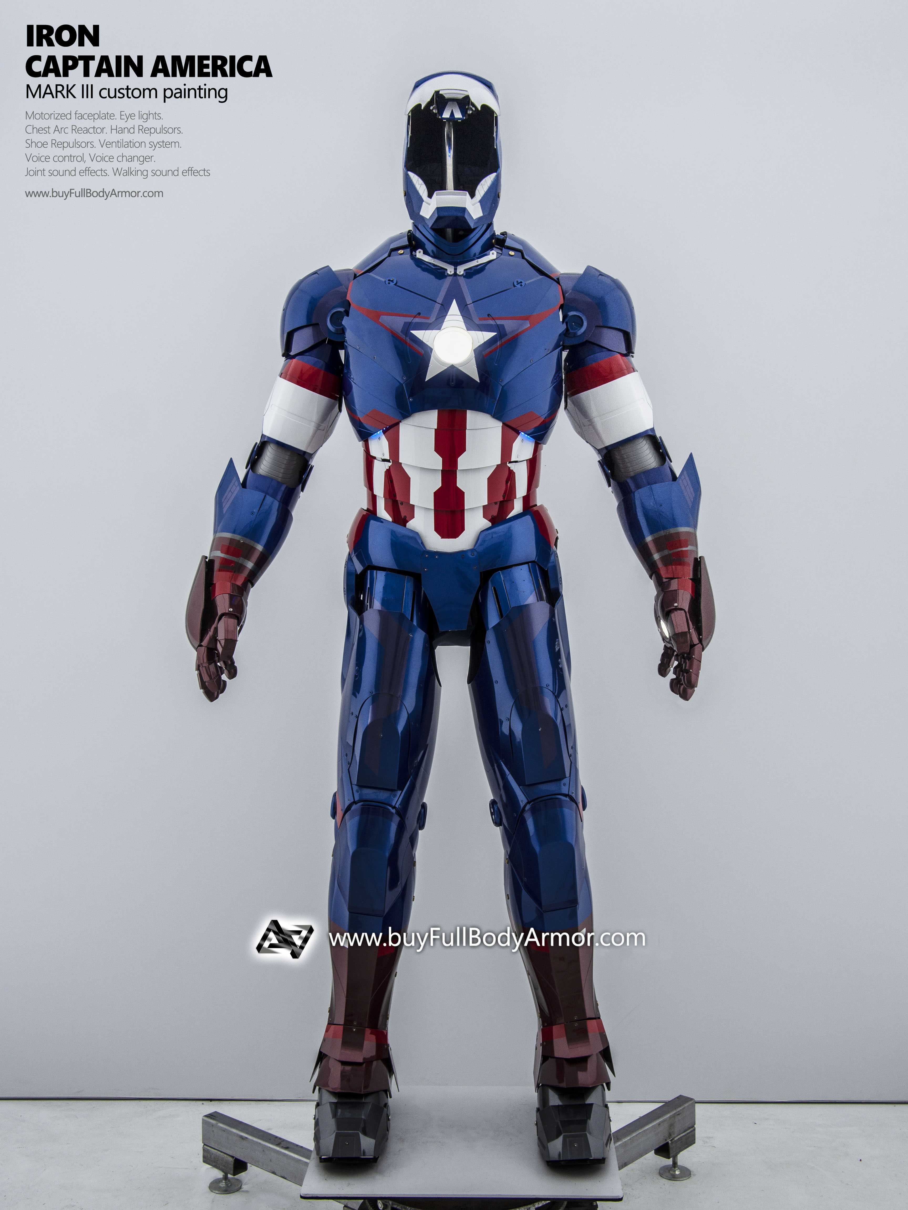 iron captain america iron man suit mark3 armor costume 1