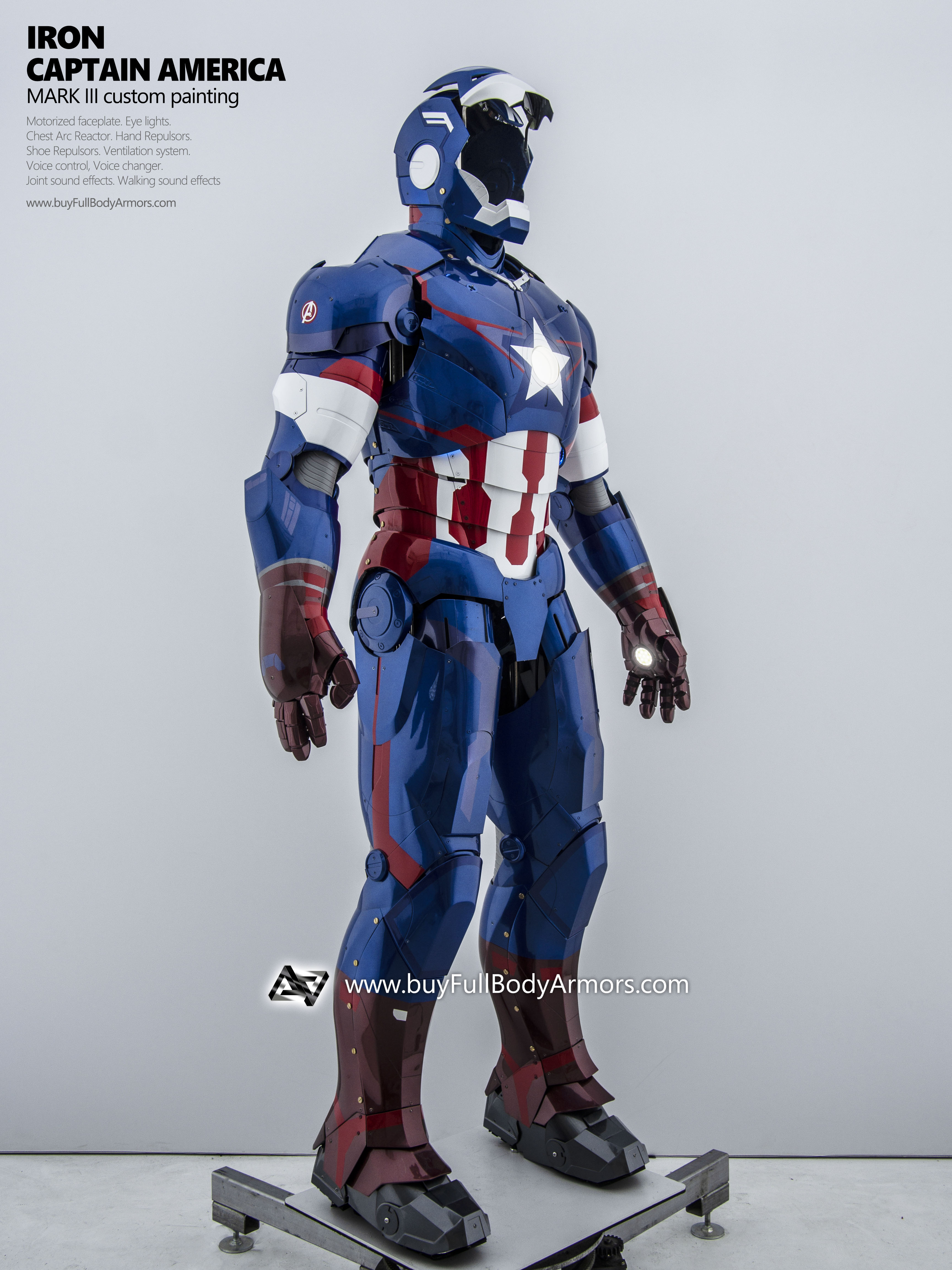 iron captain america iron man suit mark3 armor costume 2