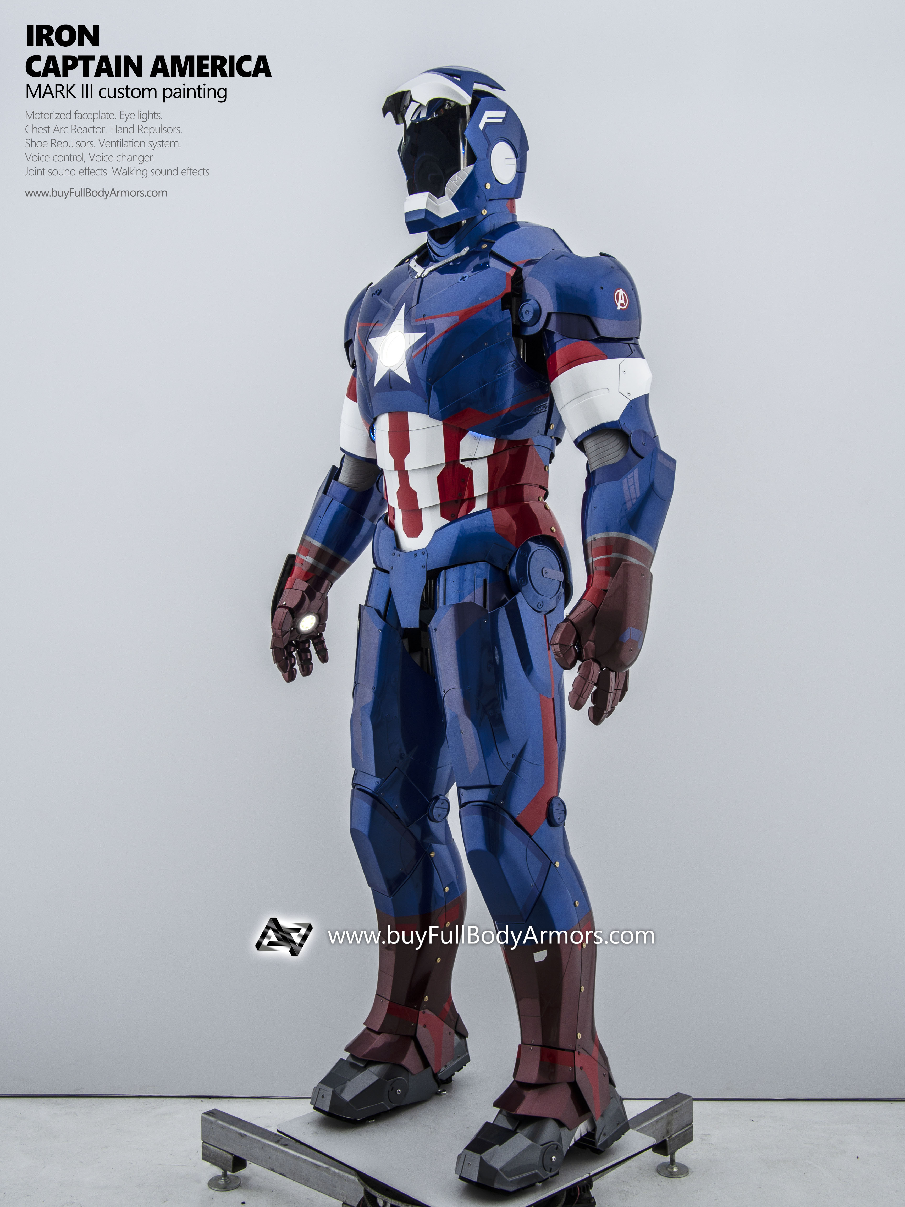 iron captain america iron man suit mark3 armor costume 3