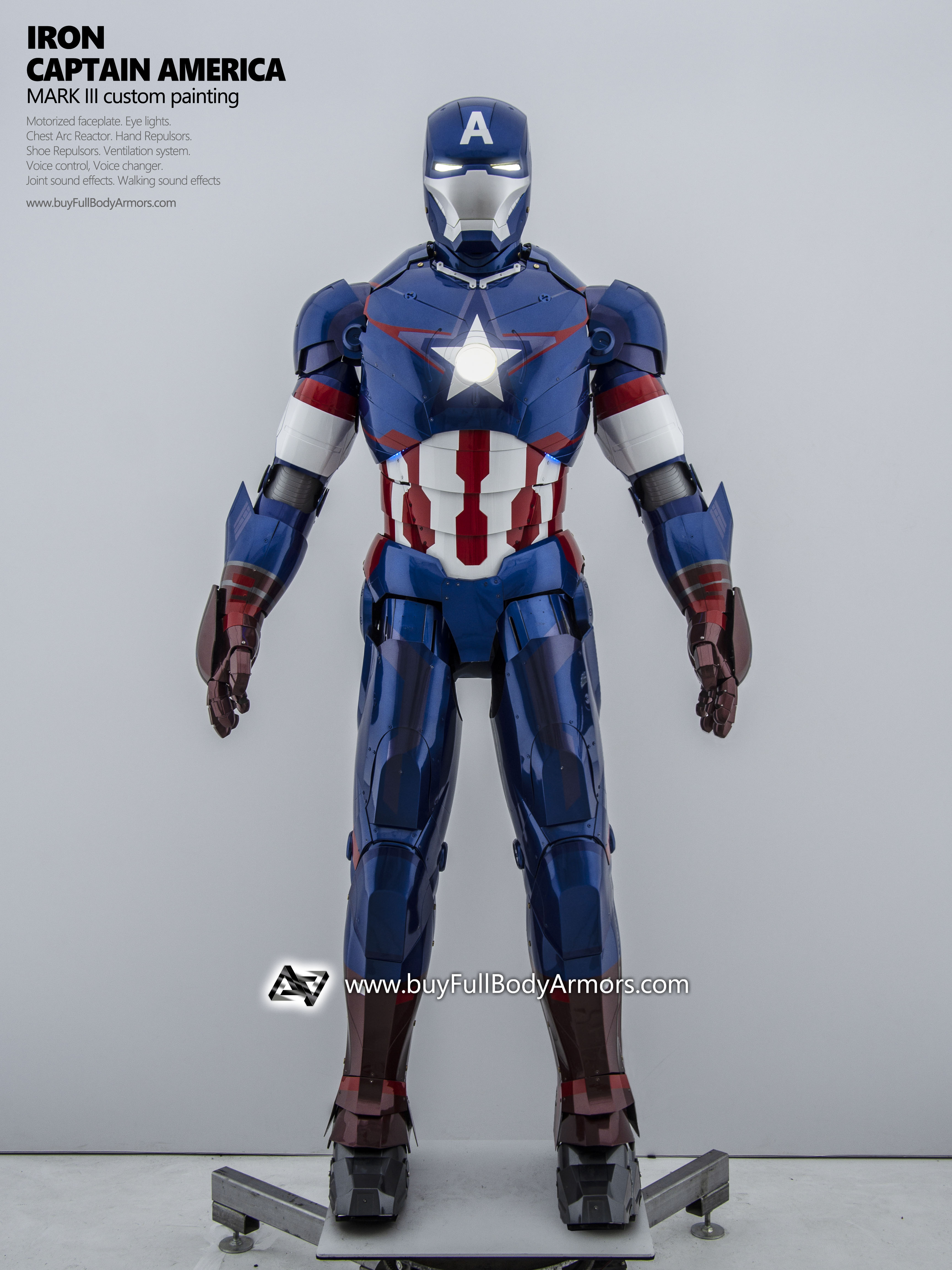 iron captain america iron man suit mark3 armor costume 4