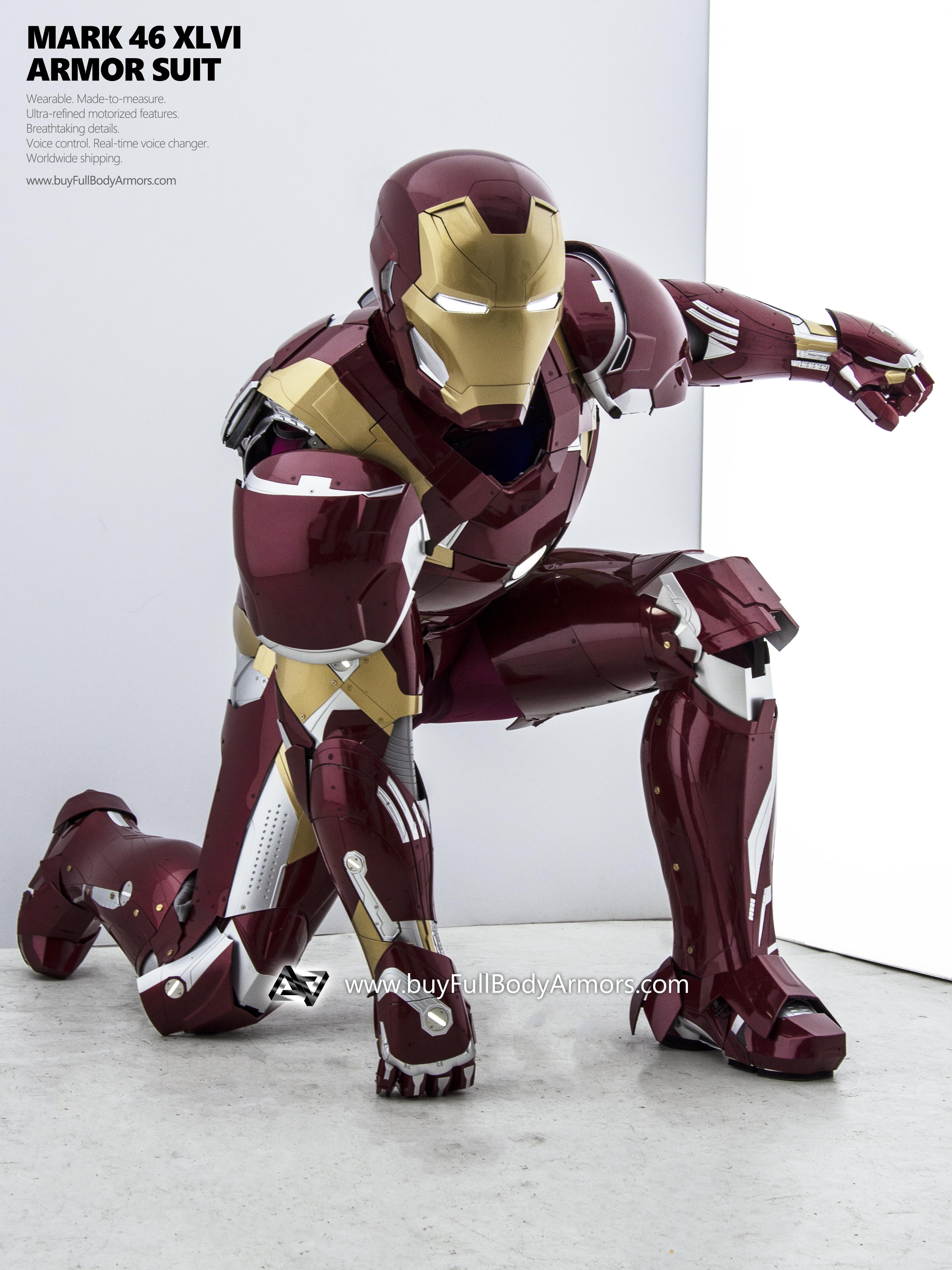 new Iron Man Suit Mark 46 armor costume advanced version 1