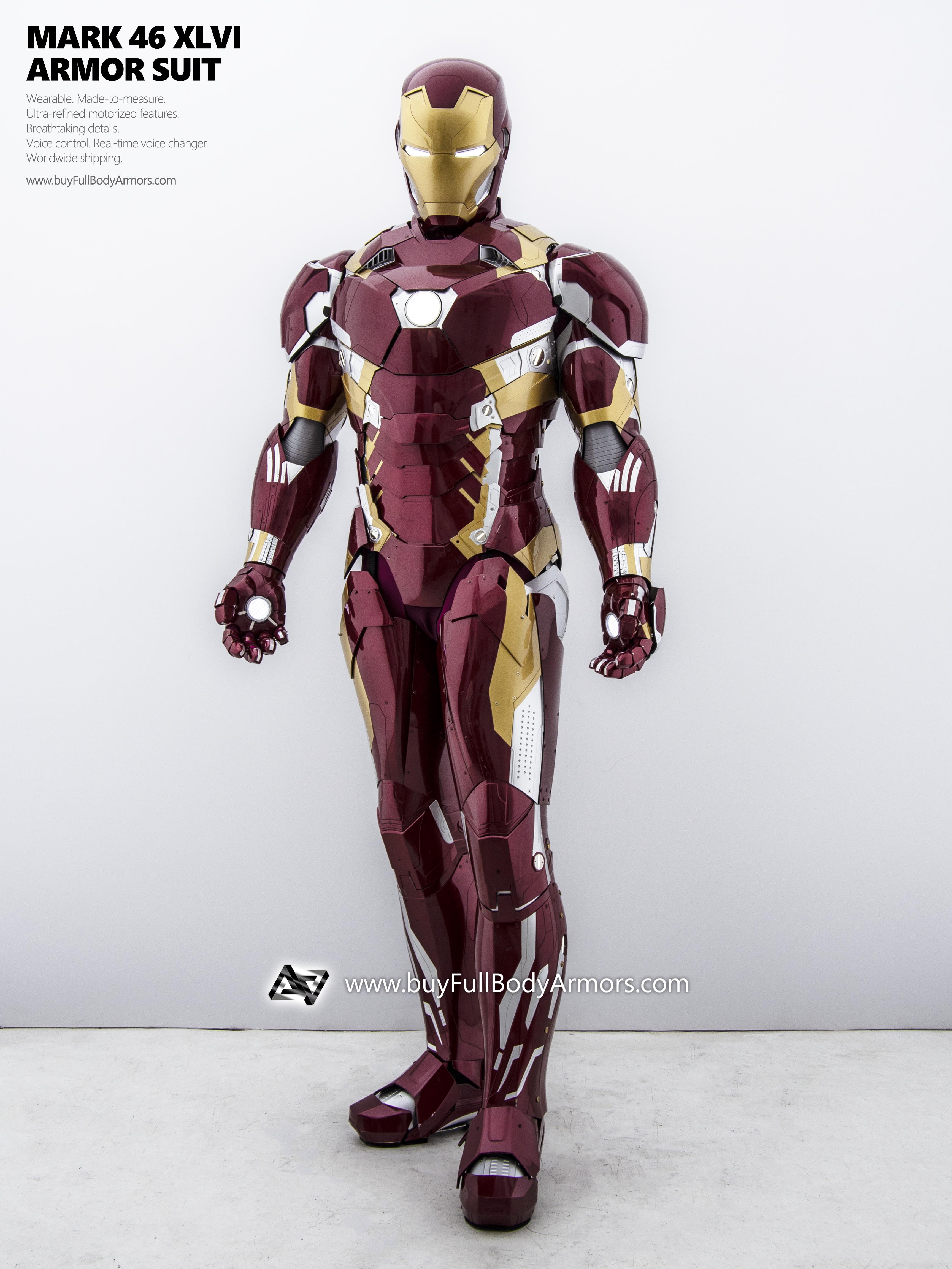 new Iron Man Suit Mark 46 armor costume advanced version 10