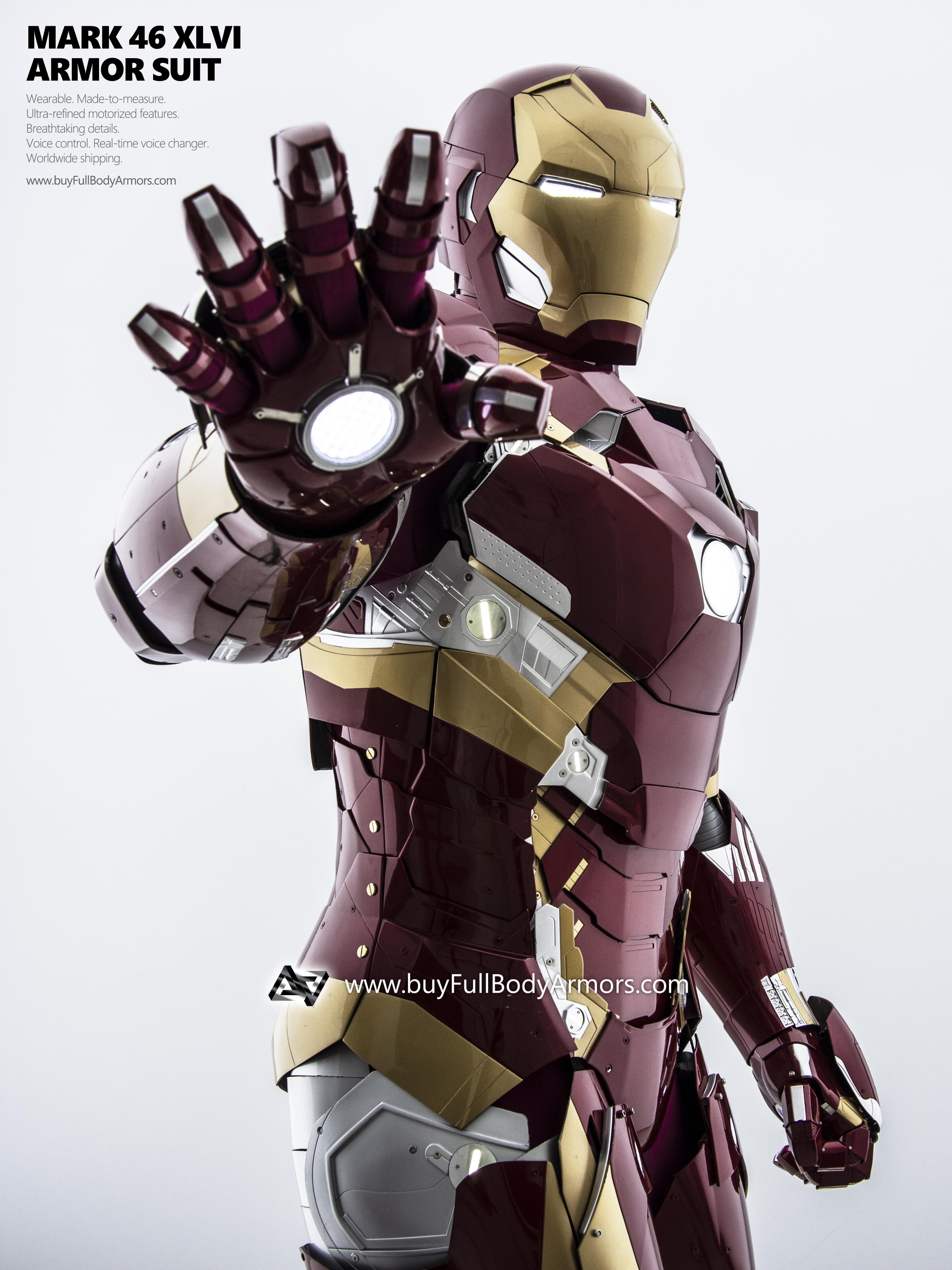 new Iron Man Suit Mark 46 armor costume advanced version 2