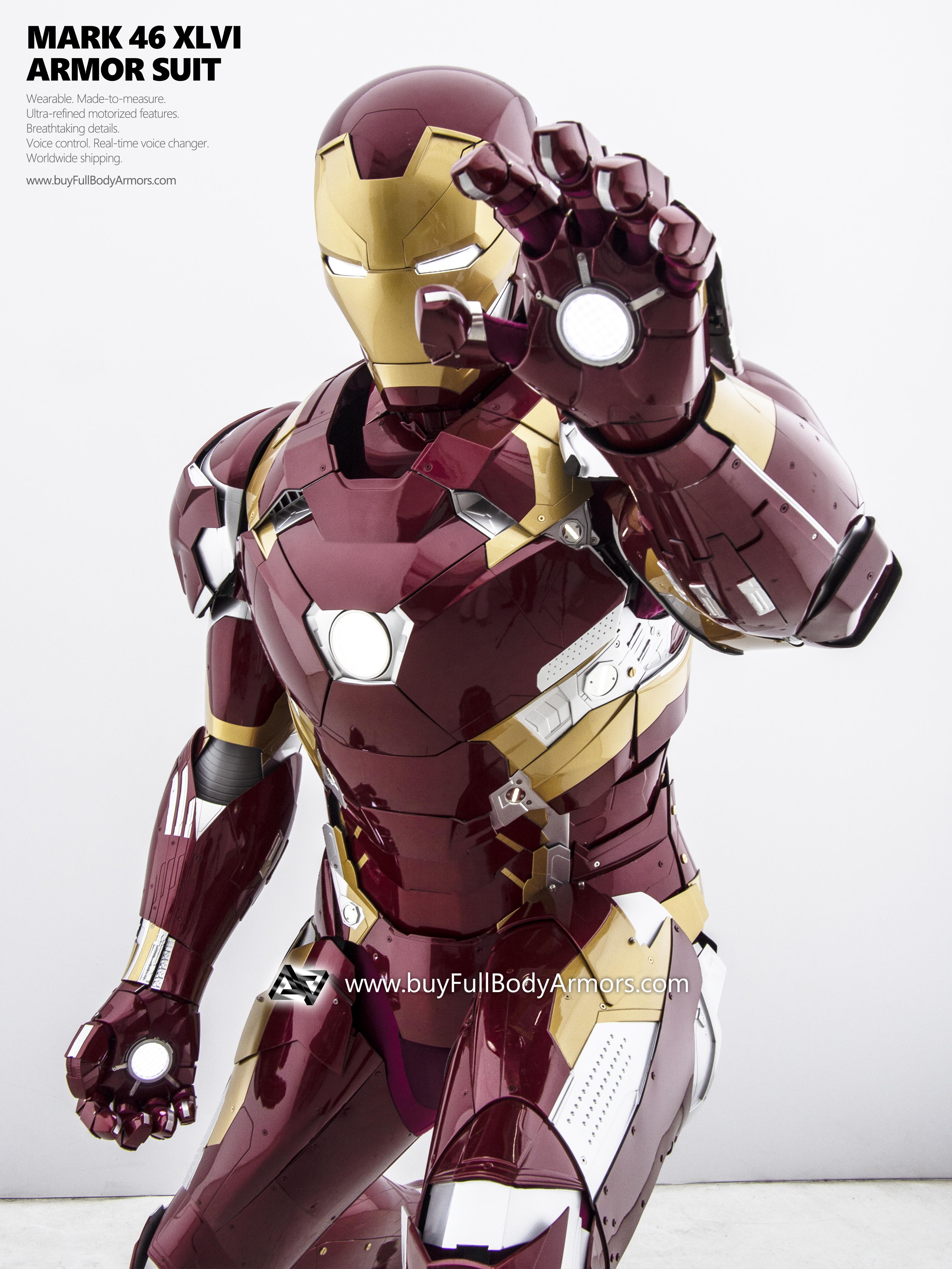 new Iron Man Suit Mark 46 armor costume advanced version 4