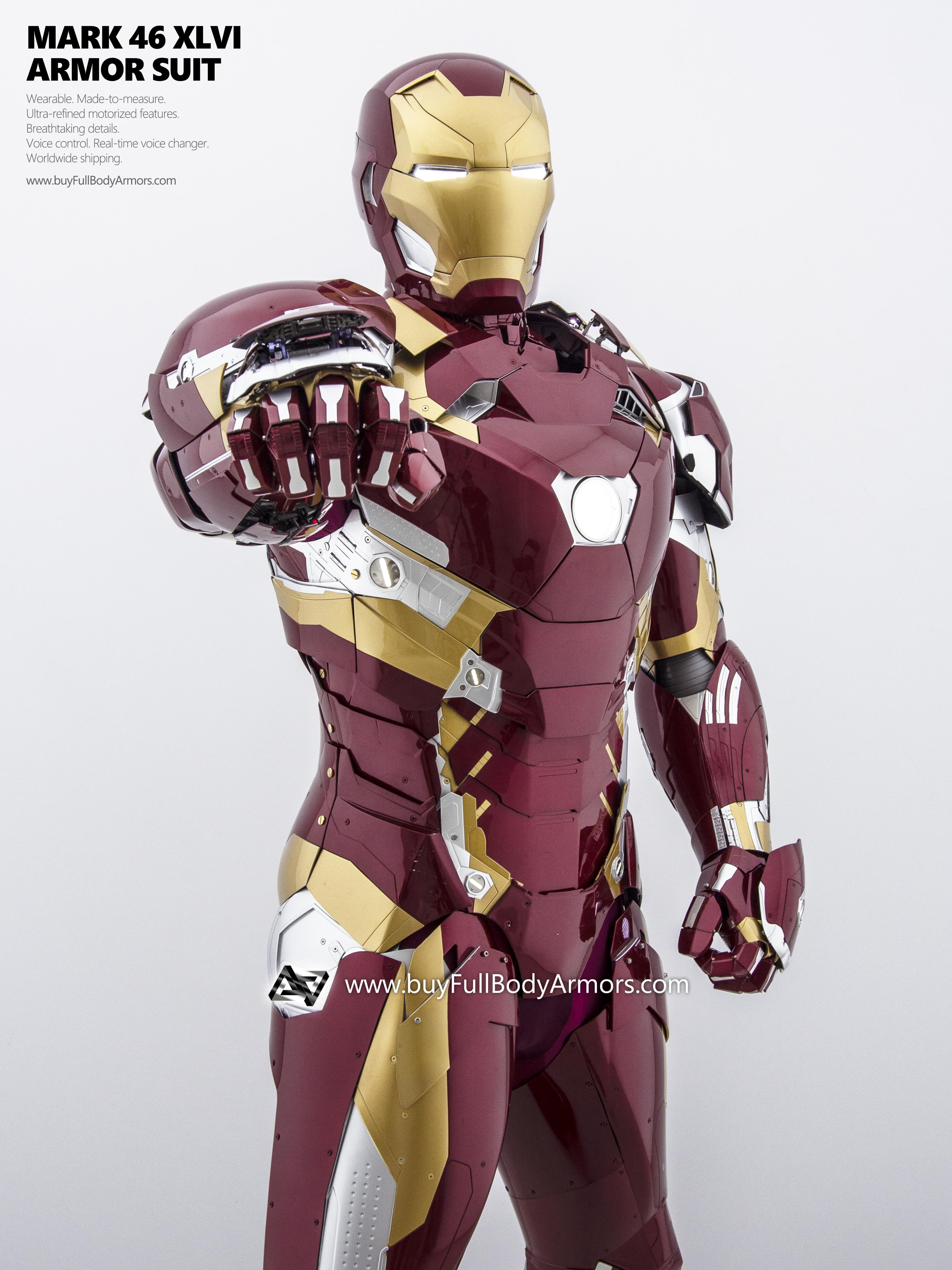 new Iron Man Suit Mark 46 armor costume advanced version 5