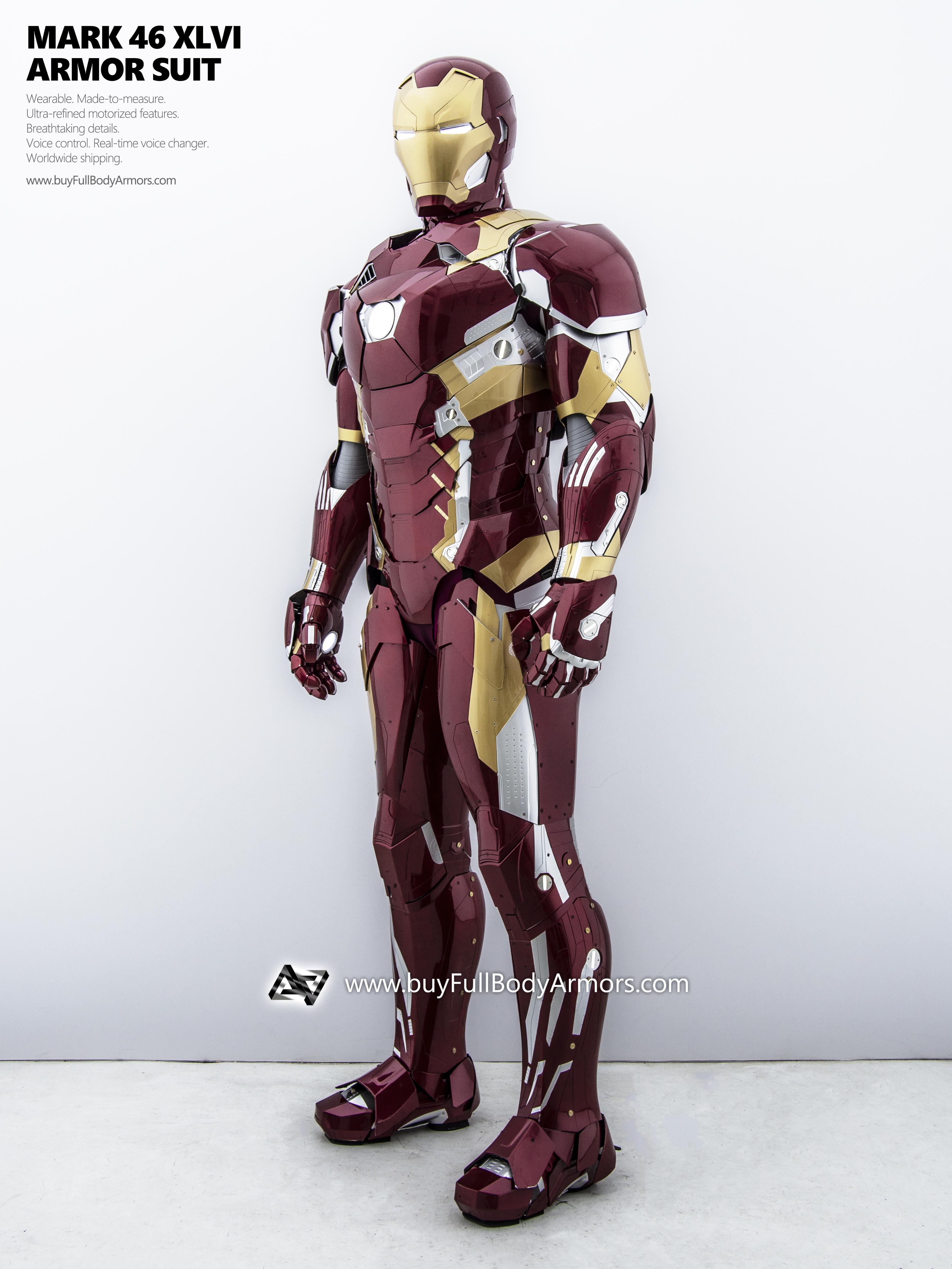 new Iron Man Suit Mark 46 armor costume advanced version 7