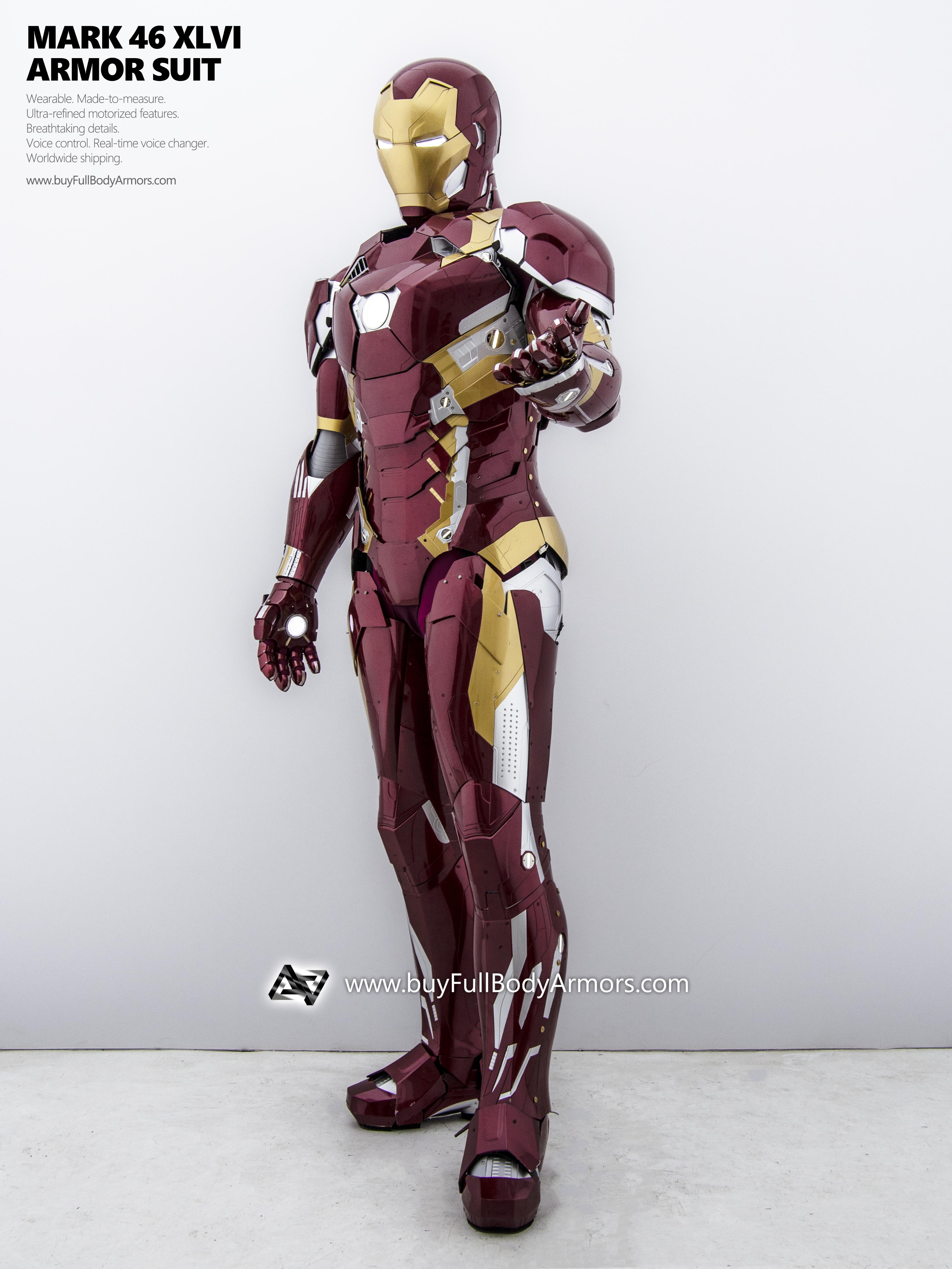 new Iron Man Suit Mark 46 armor costume advanced version 9