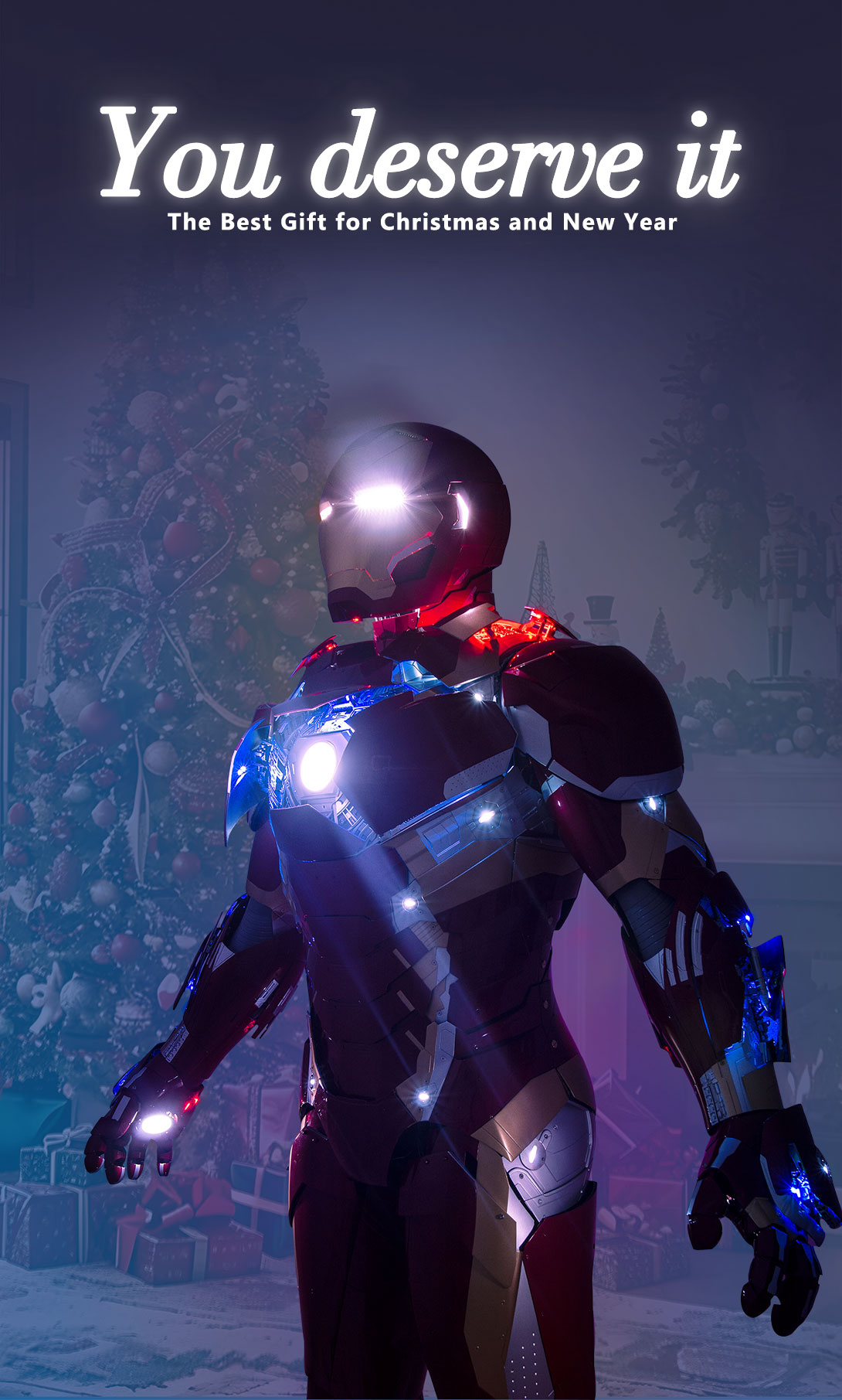 wearable iron man suit mark 46 armor costume christmas 2024 night2