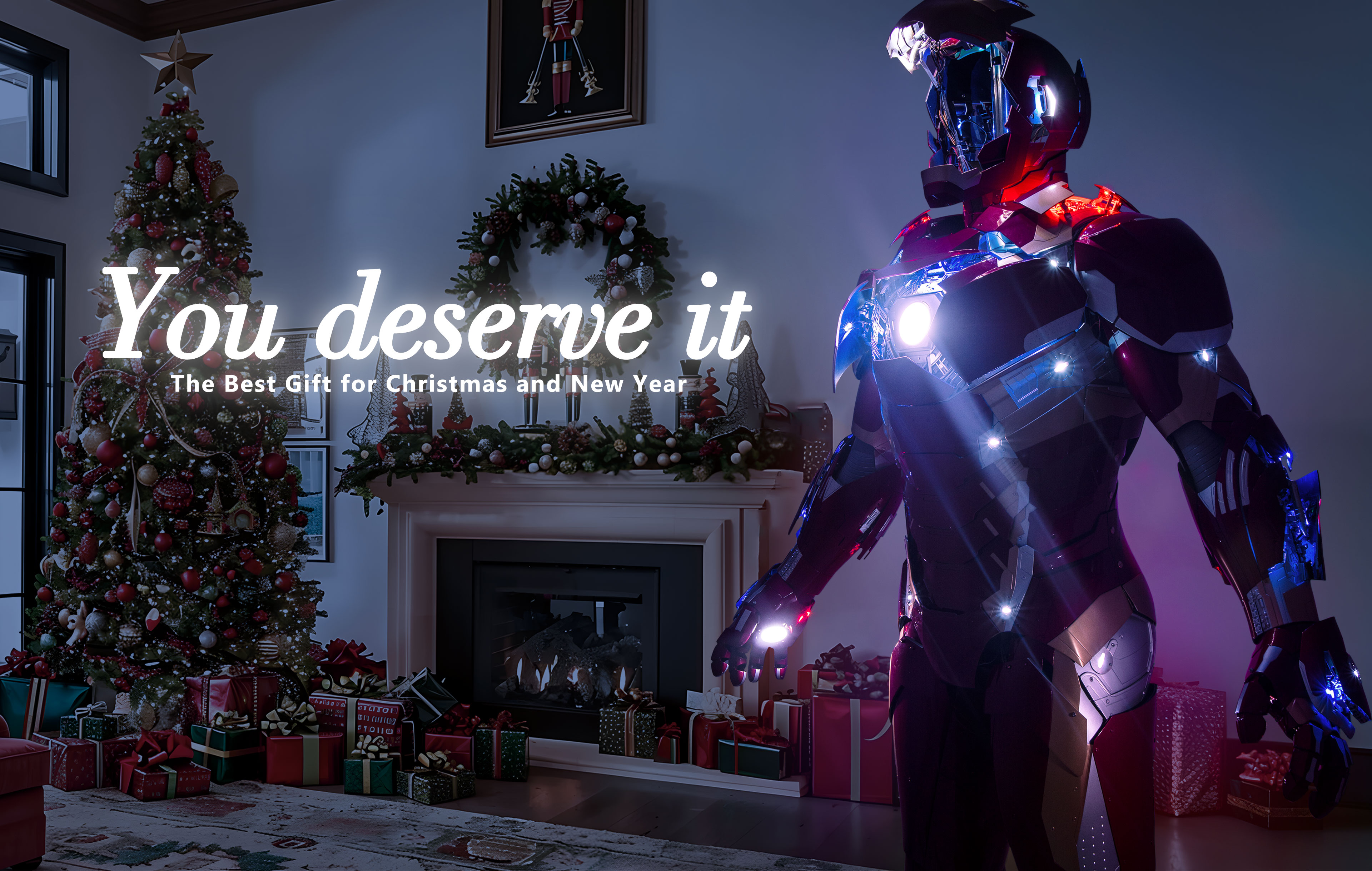wearable iron man suit mark 46 armor costume christmas 2024 night3