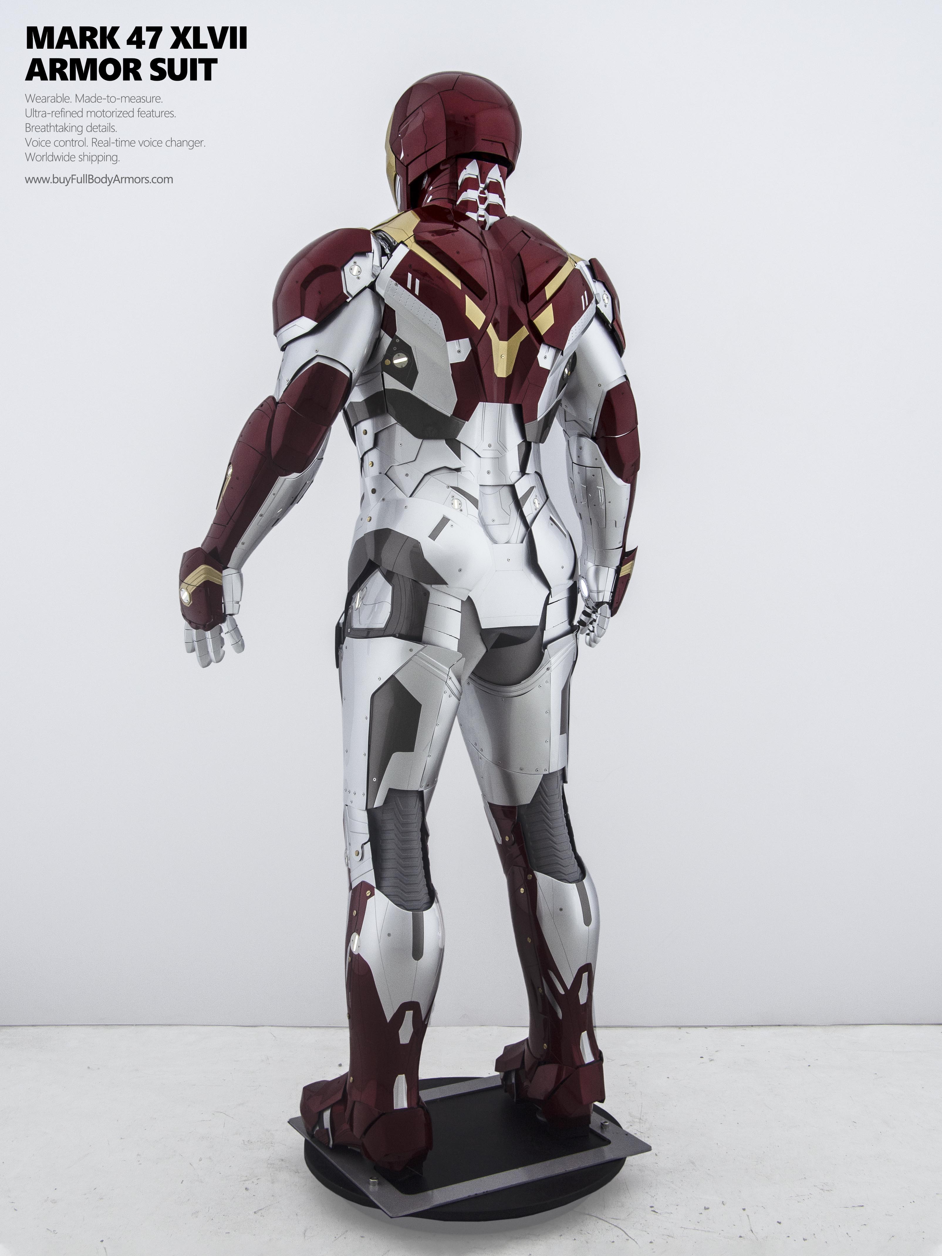 new Iron Man Suit Mark 47 armor costume advanced version special light 1