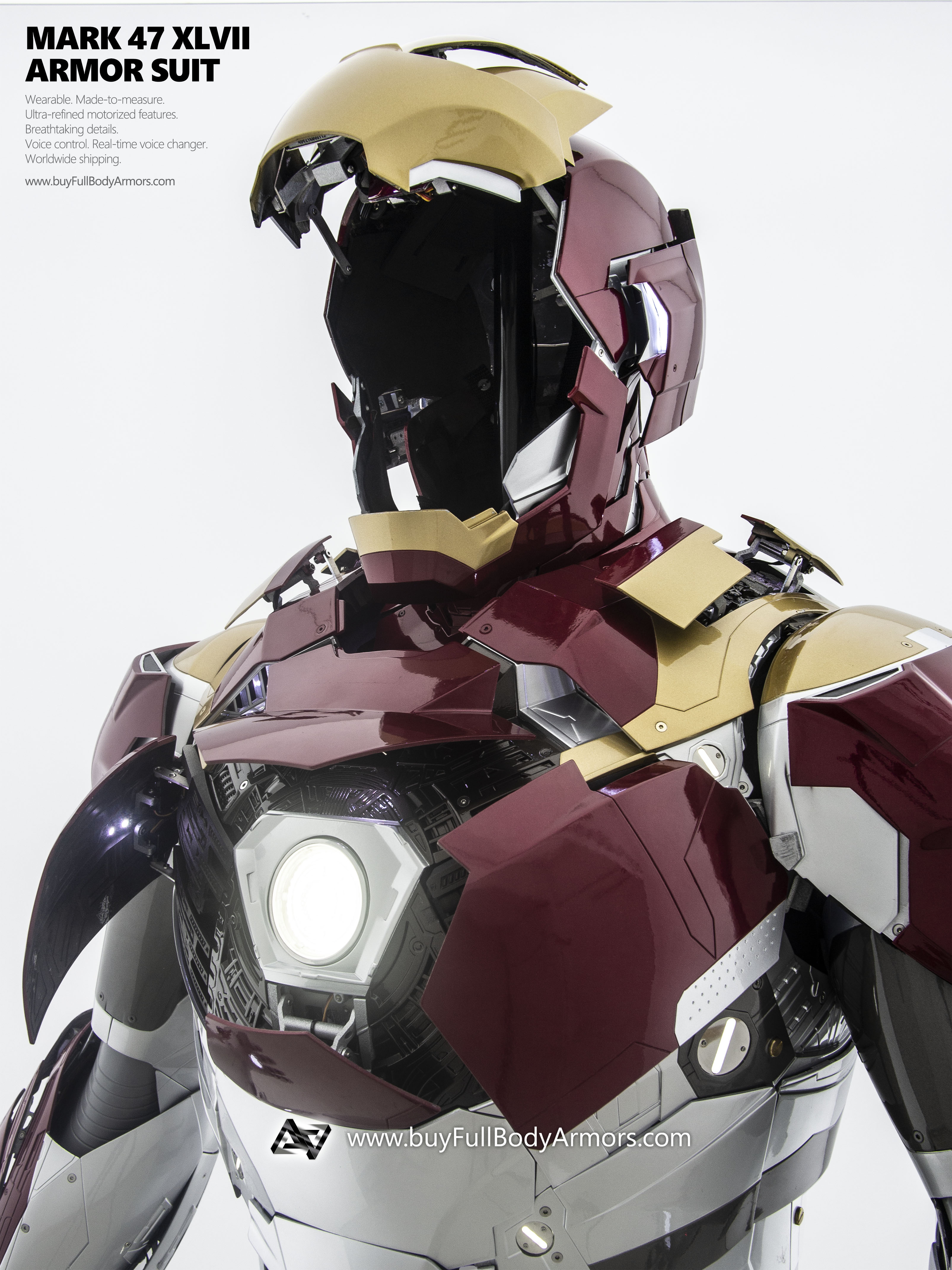 new Iron Man Suit Mark 47 armor costume advanced version special dark 3