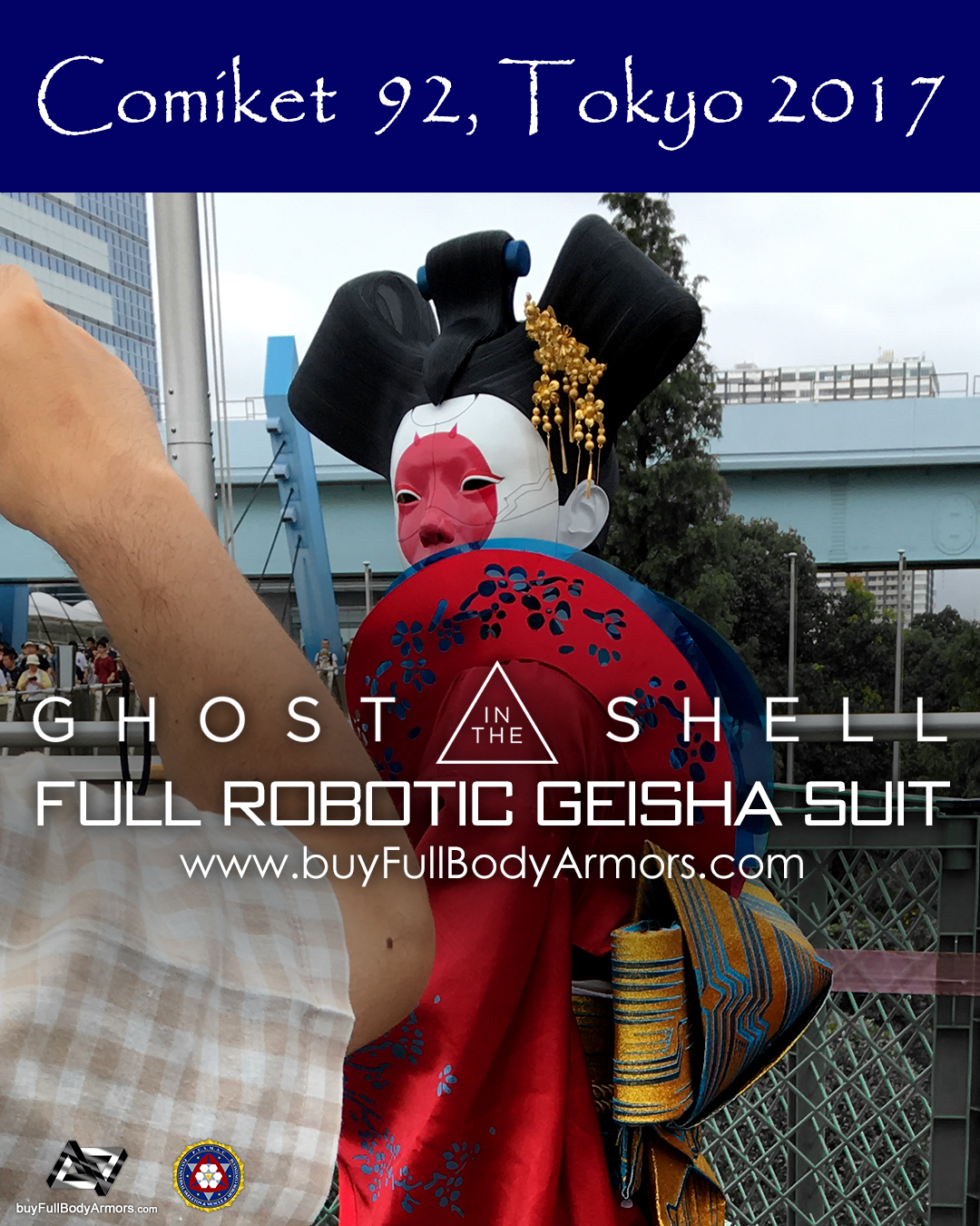 [Comiket 92, Tokyo 2017] The Wearable Robotic Geisha Full Suit from the Movie Ghost in the Shell 2017 3