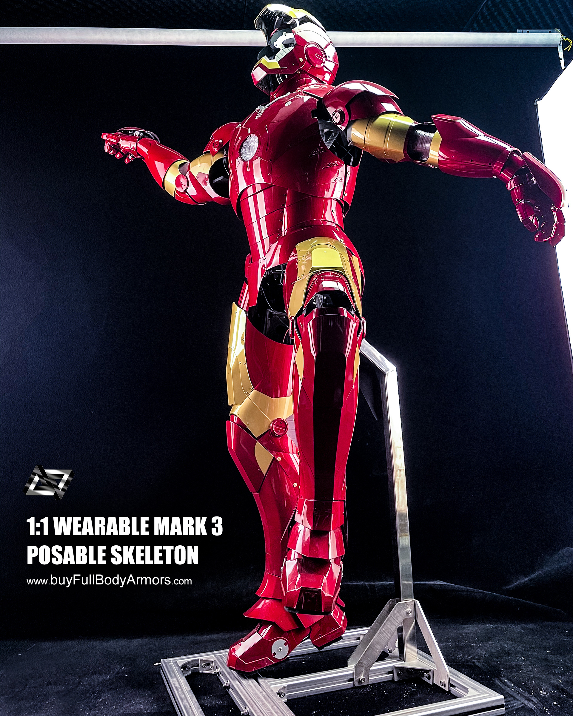 Adjusting Posable Stand Prototype for Iron Man Mark 3 Armor Costume Suit 2