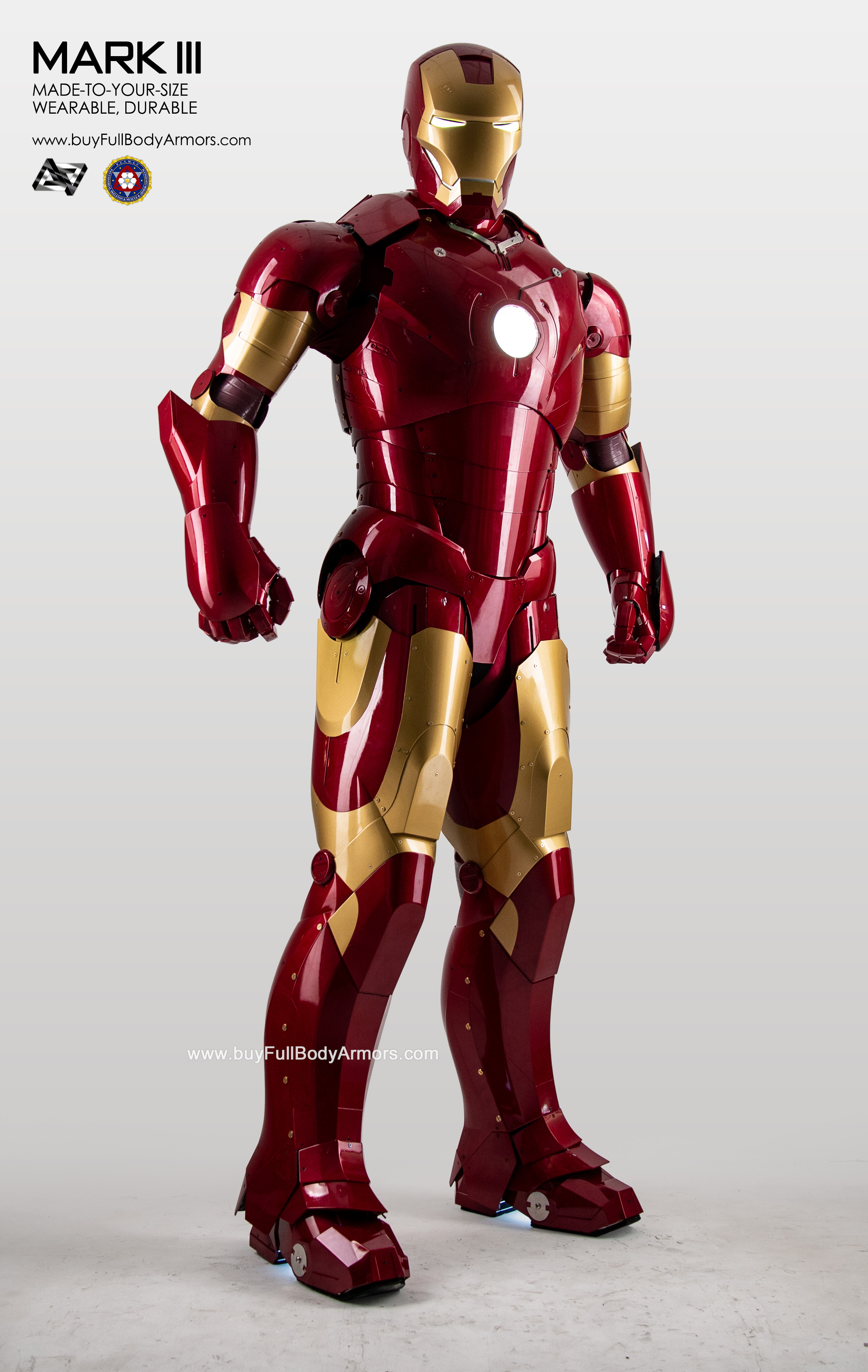 Buy Iron Man suit, Halo Master Chief armor, Batman costume, Star Wars armor - Buy the Wearable Iron Man Armor Mark 3 (III) Suit Costume BuyFullBodyArmors.com