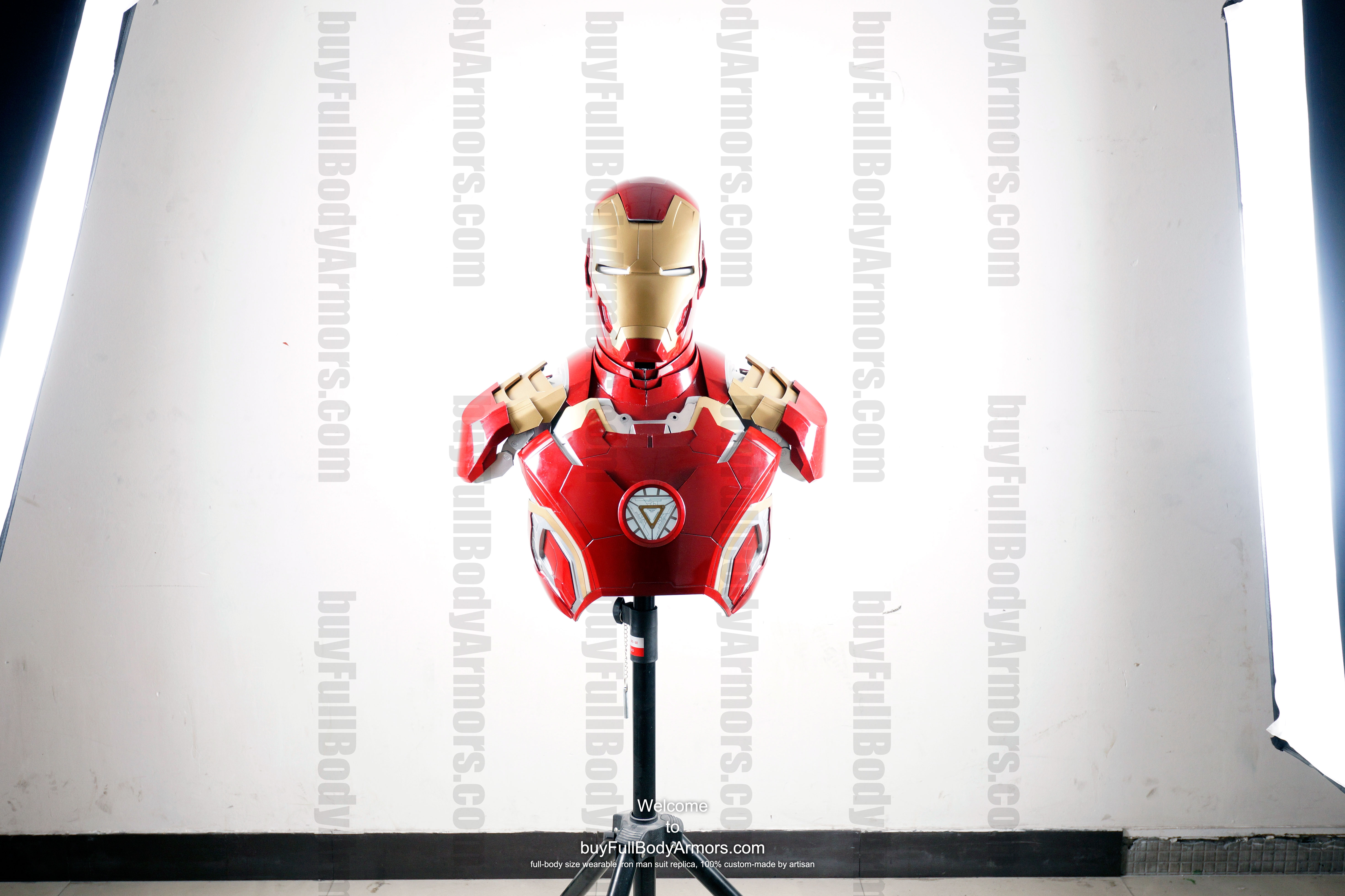 the wearable Iron Man Mark 43 (XLIII) suit costume prototype