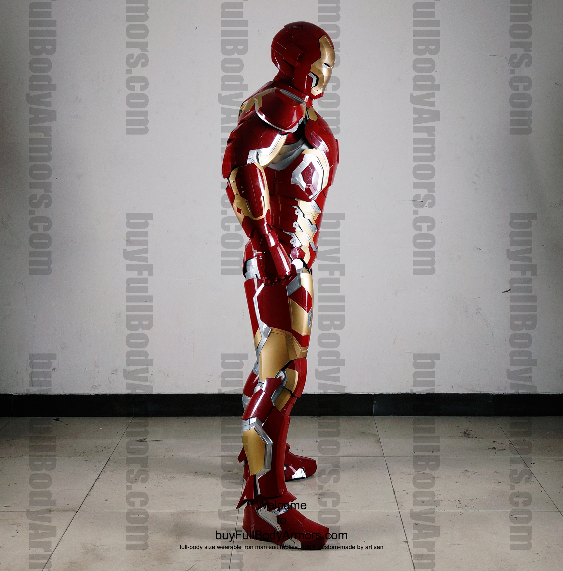Wearable Iron Man Mark 43 (XLIII) suit costume full body side