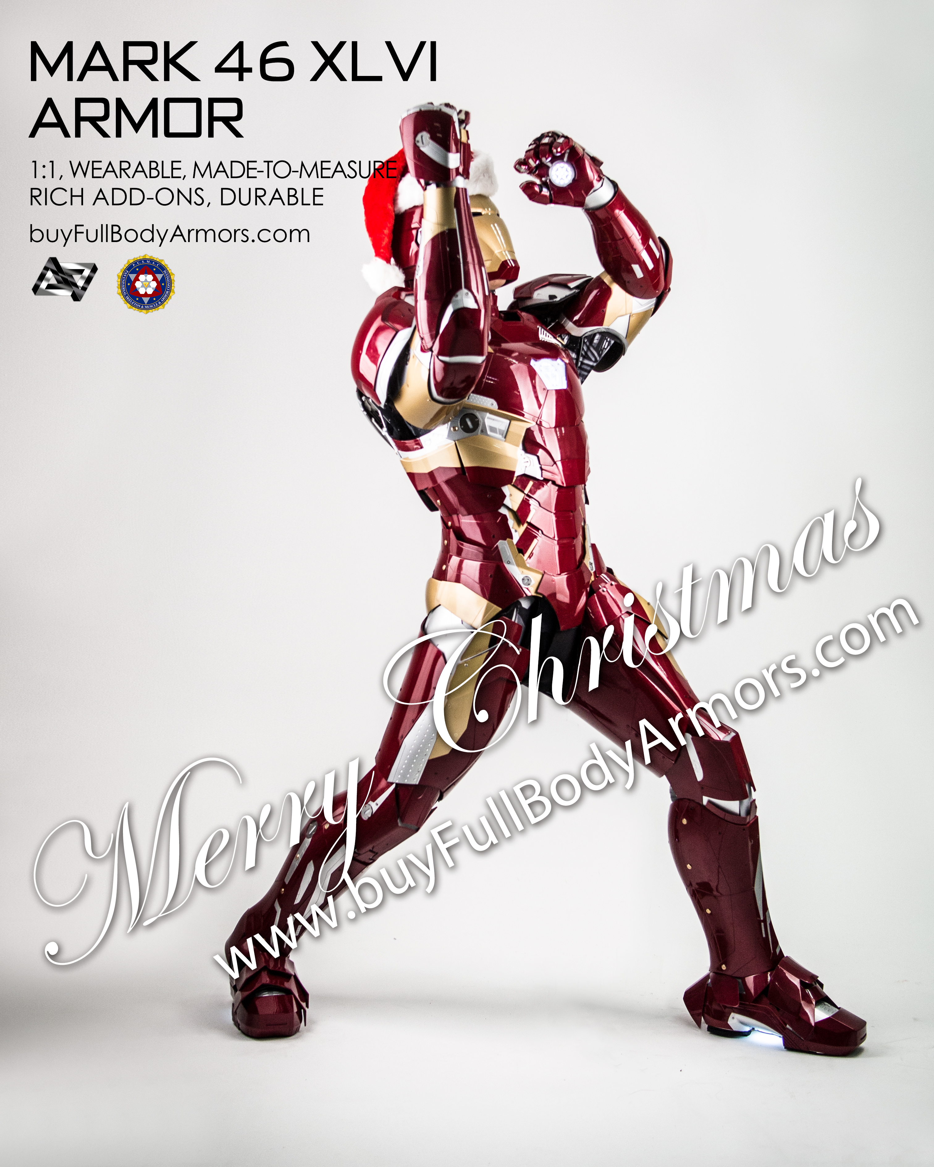 Merry Christmas wearable Iron Man Mark 46 armor costume suit christmas 2