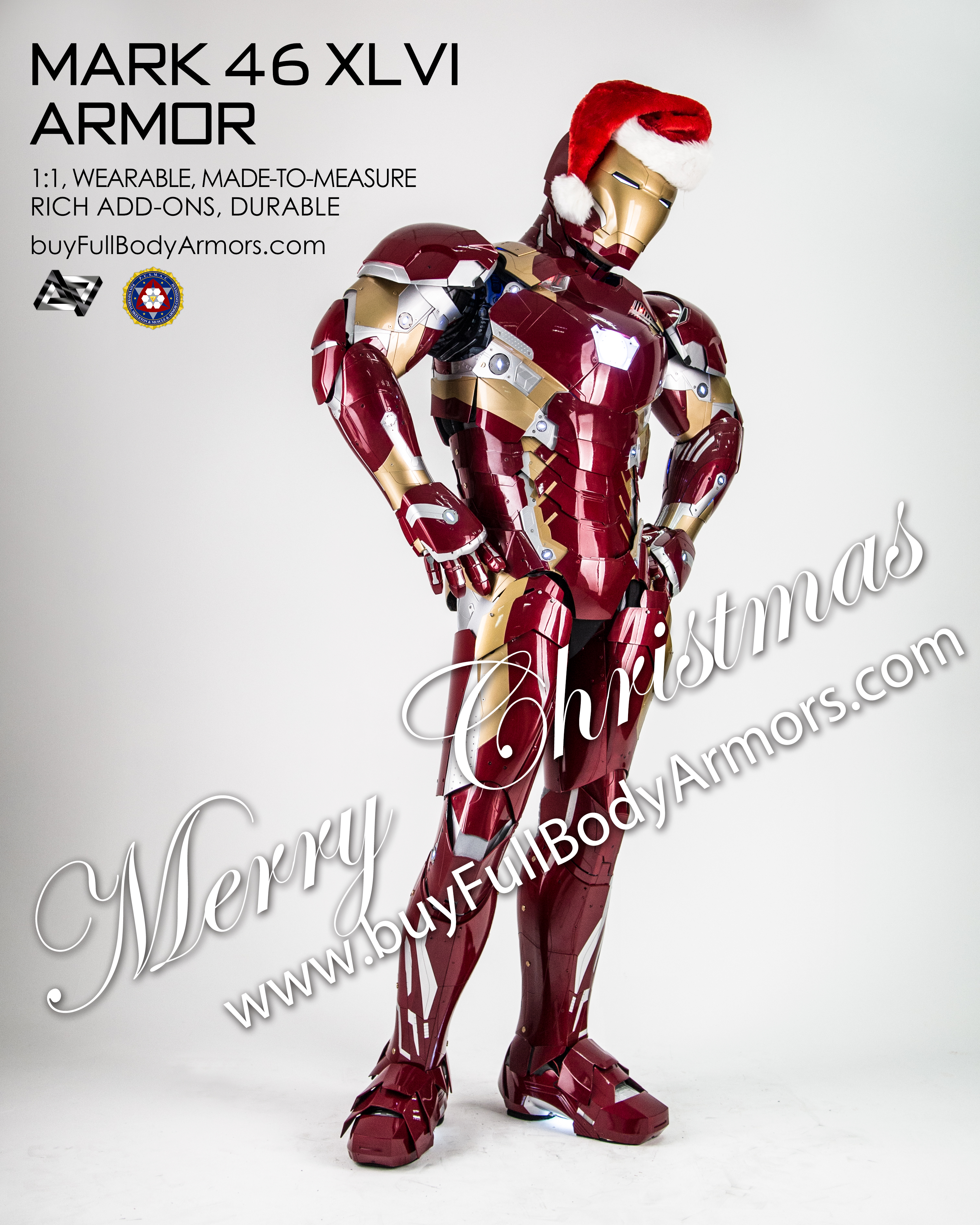 Merry Christmas wearable Iron Man Mark 46 armor costume suit christmas 5