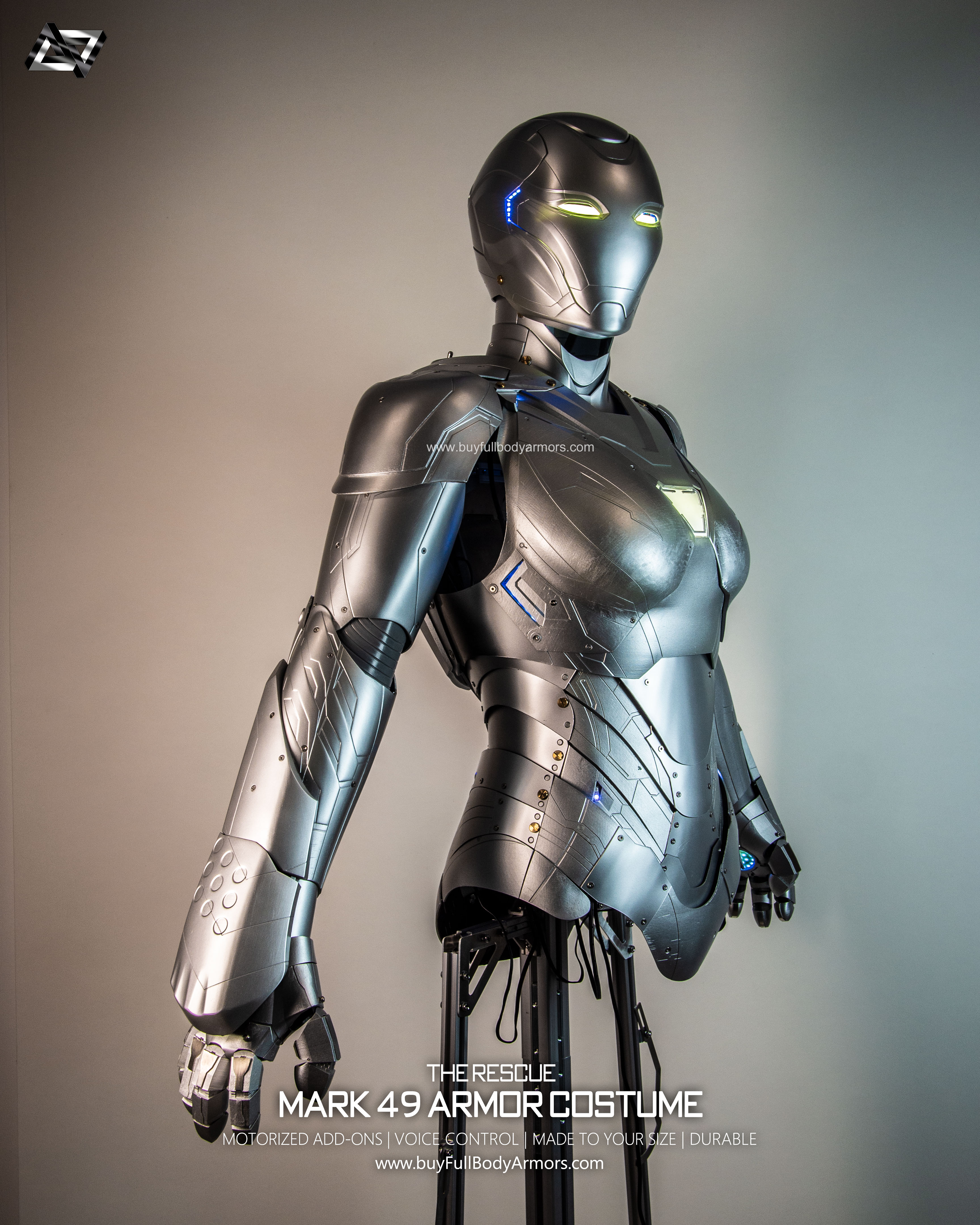 Iron Pepper Potts the Rescue suit armor costume TOP half photo front 2