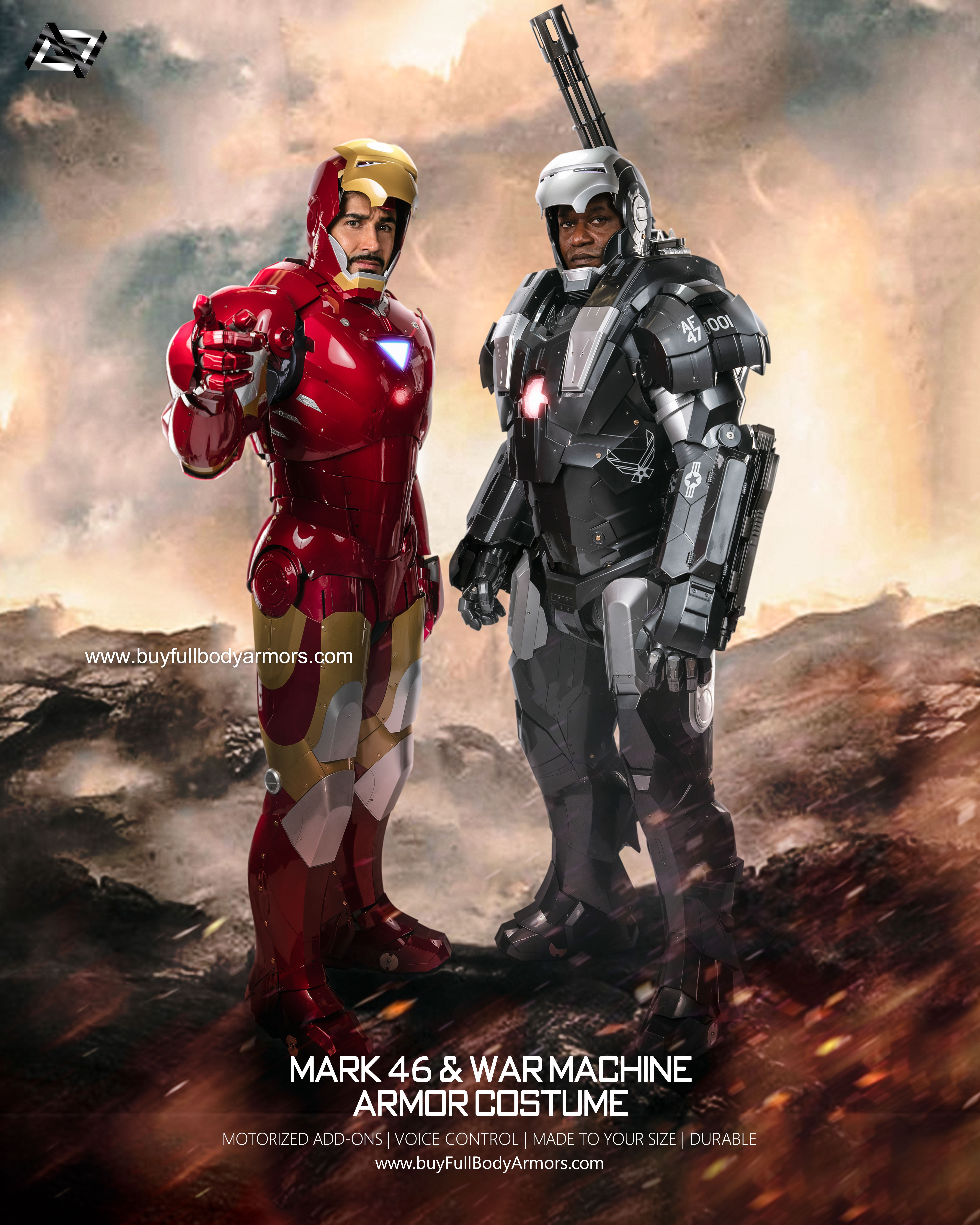 customized iron man armor costume mark3 war machine armor costume 1