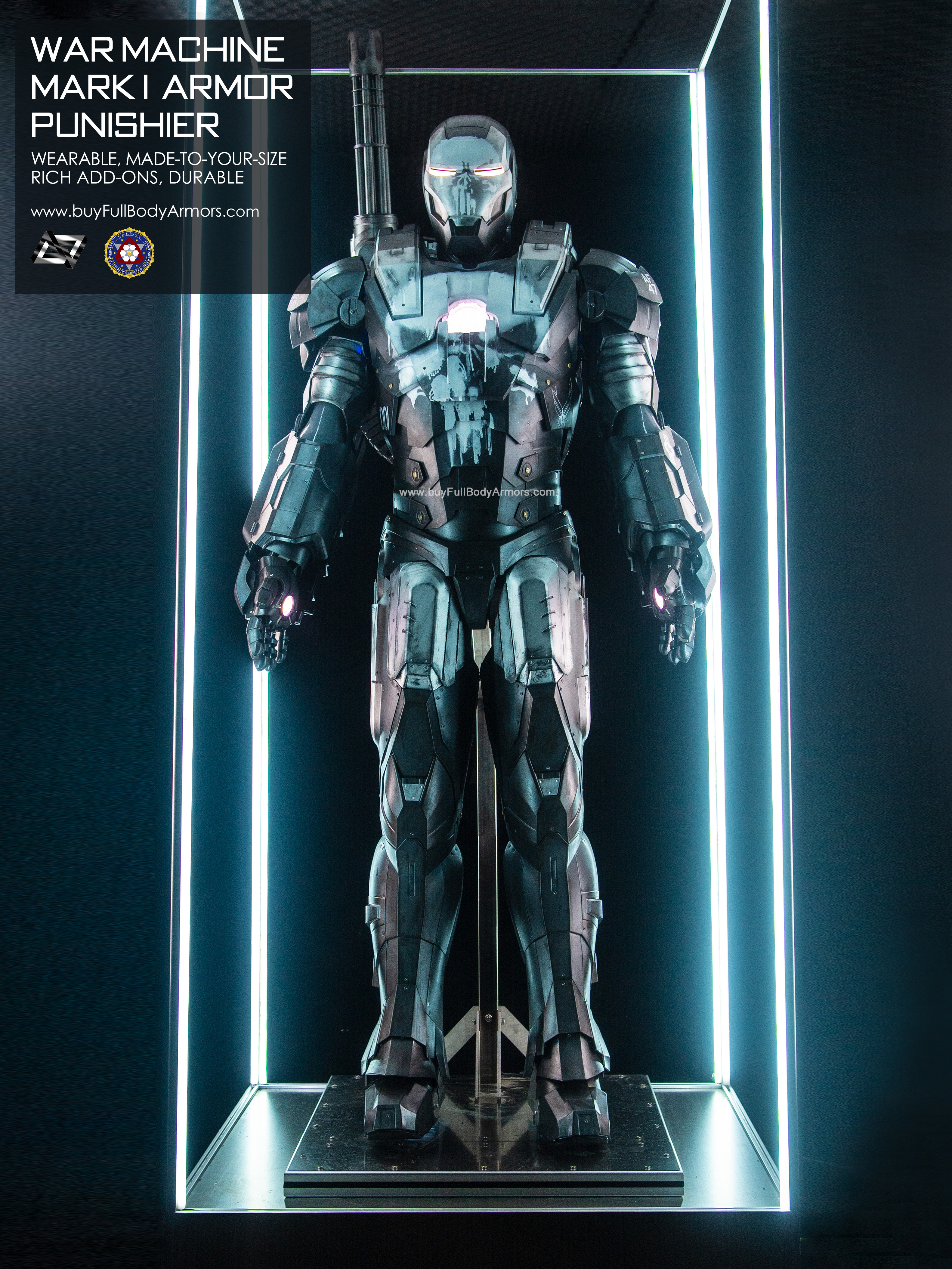 wearable War Machine suit Mark I 1 Punisher armor costume