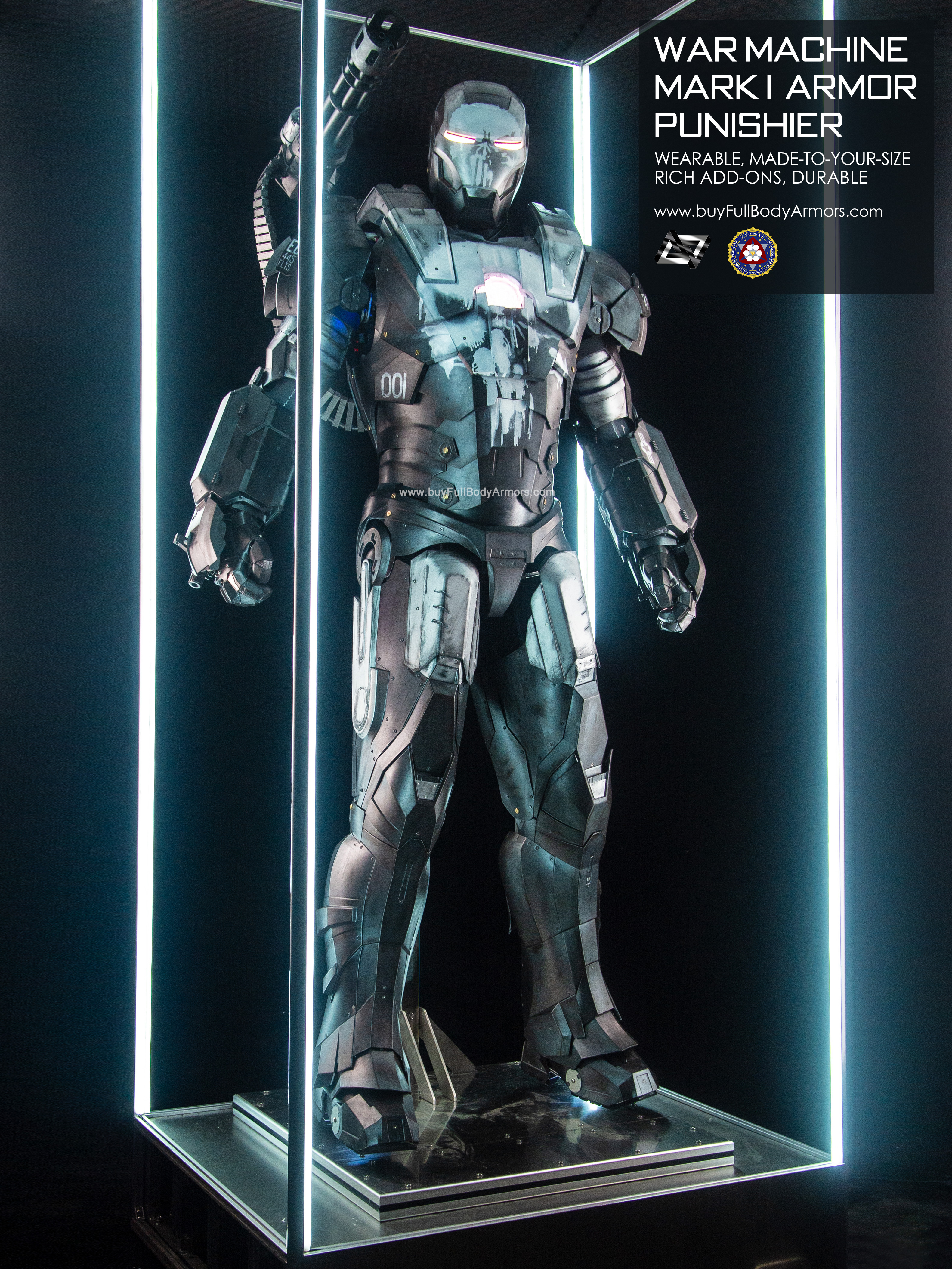 wearable War Machine suit Mark I 1 Punisher armor costume 3