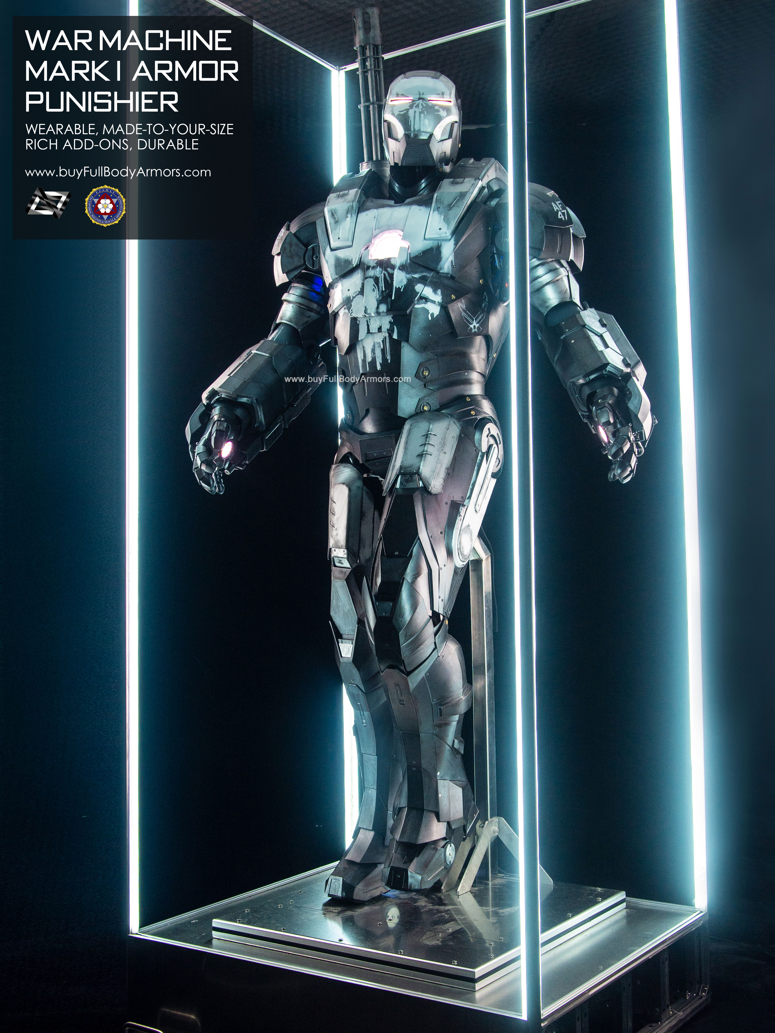 Wearable iron man suit War Machine Mark I Armor Suit punisher 2
