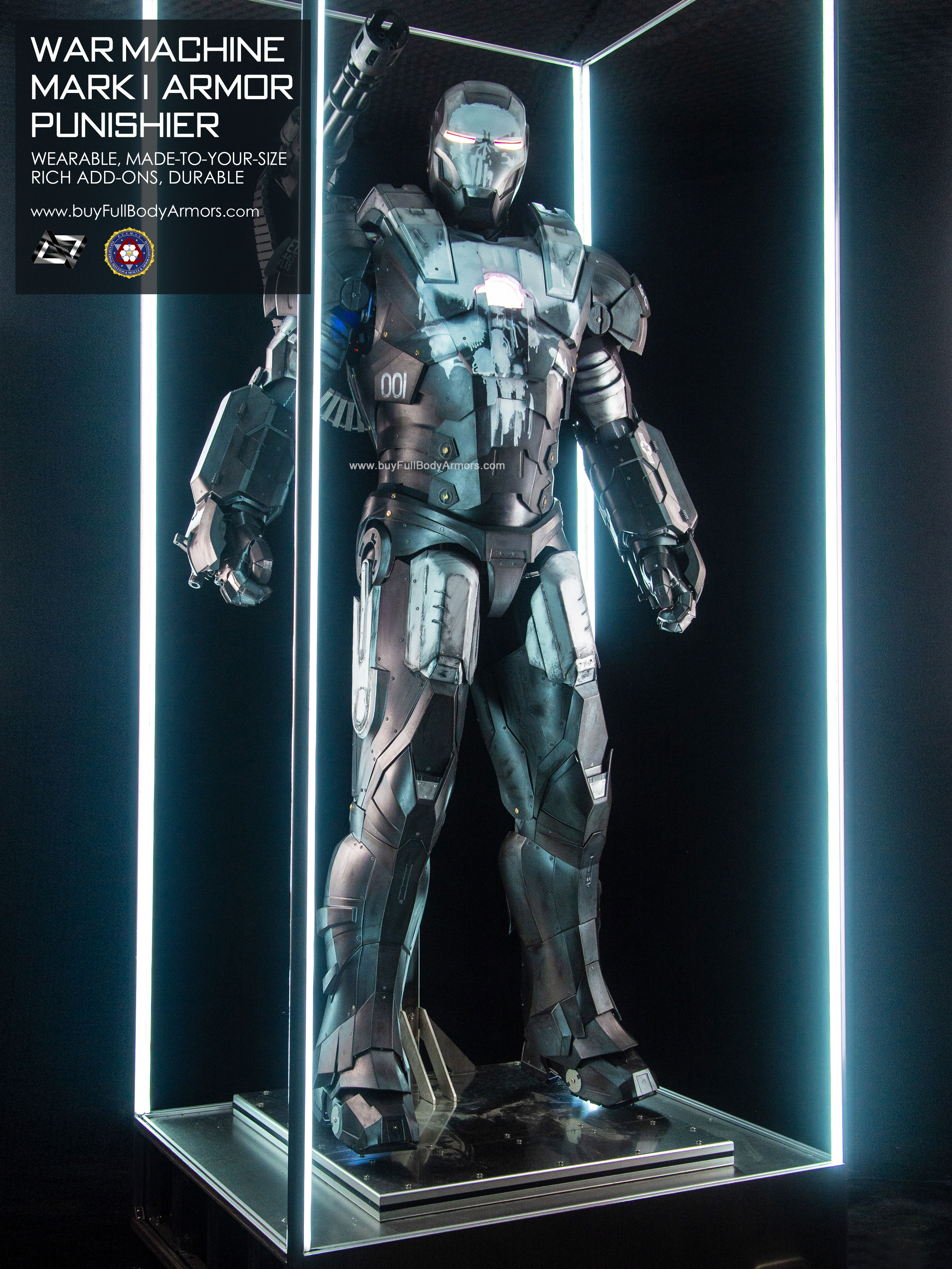 Wearable iron man suit War Machine Mark I Armor Suit punisher 3