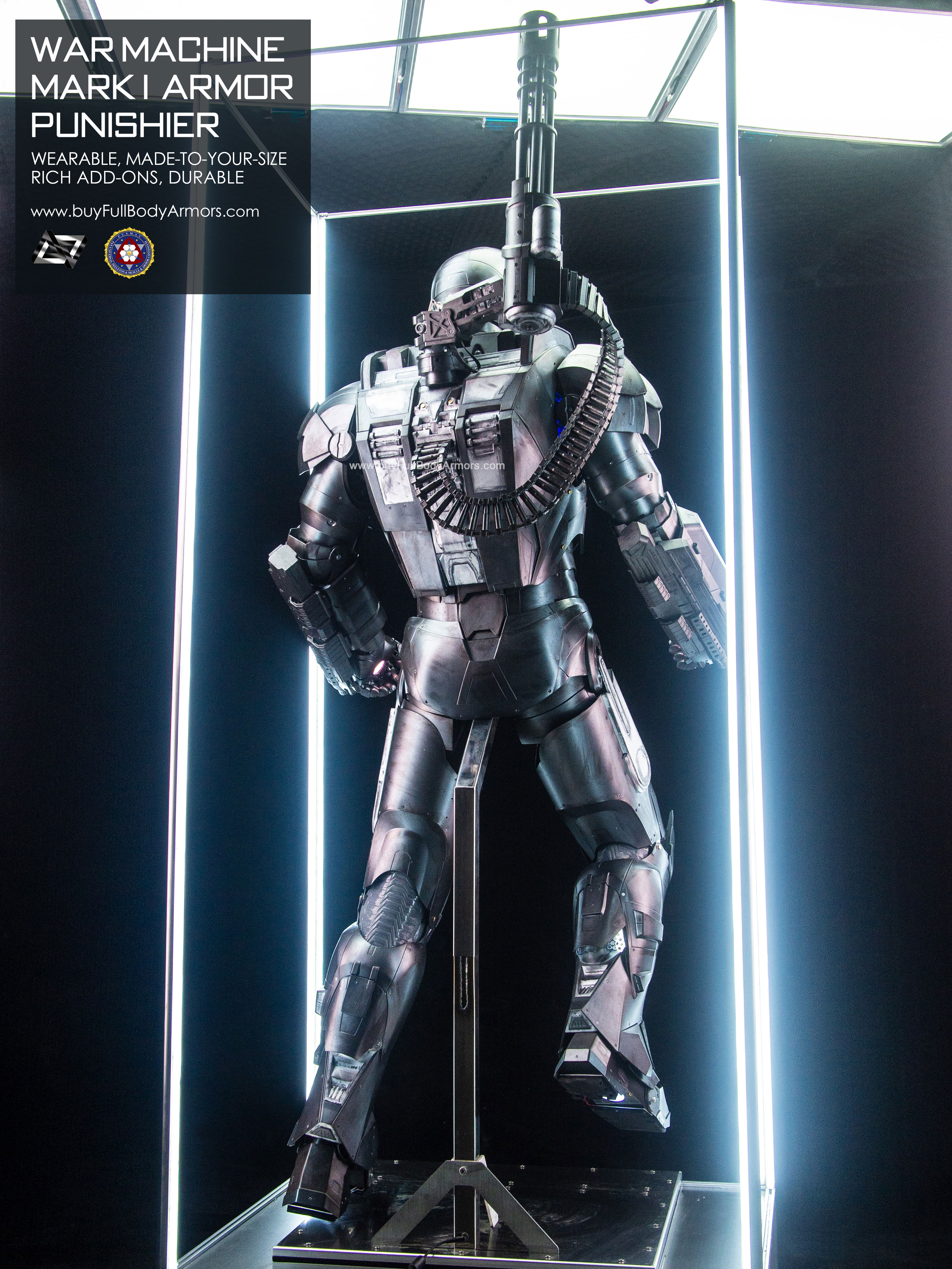 Wearable iron man suit War Machine Mark I Armor Suit punisher 5