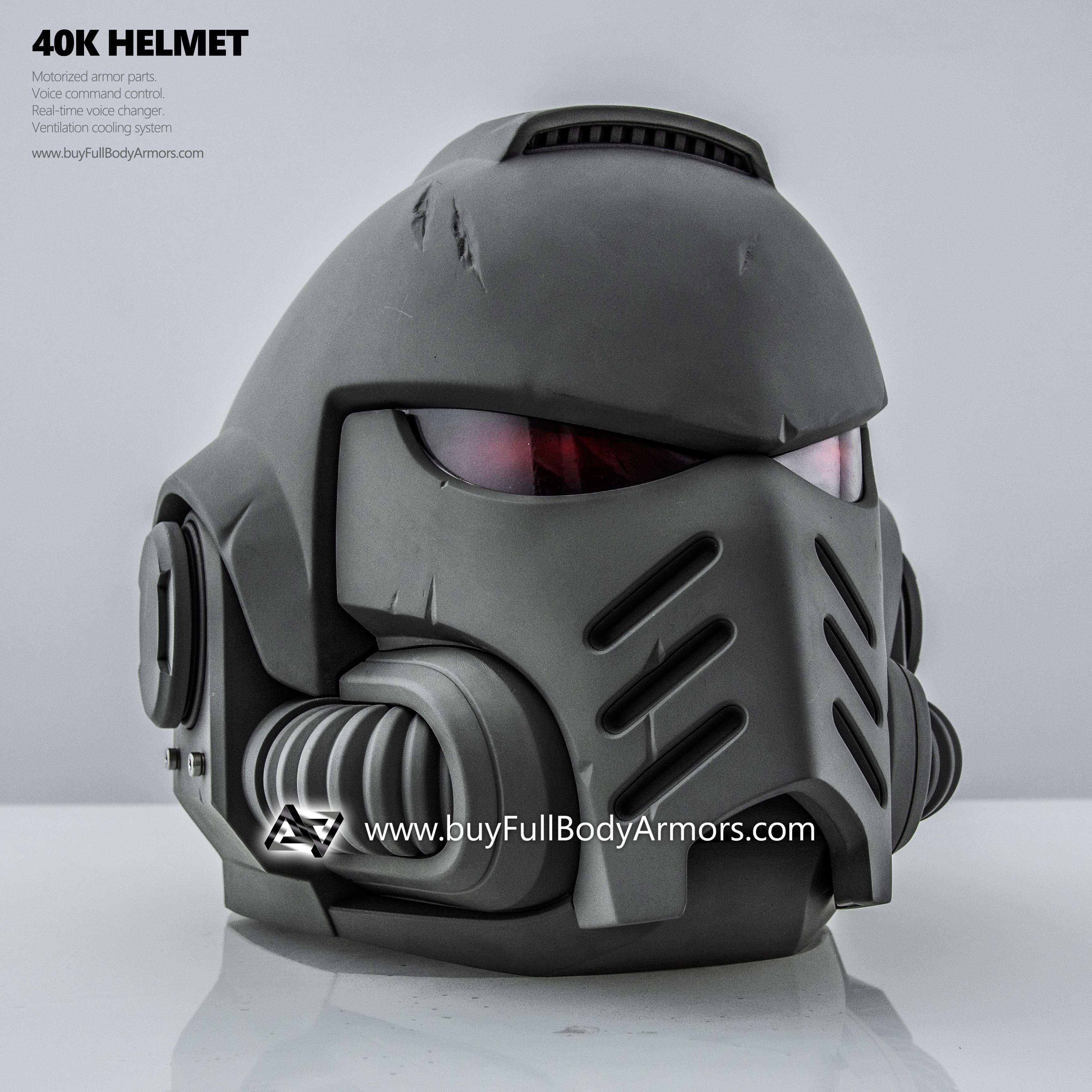 Wearable Warhammer 40K Space Marine Titus Helmet side view
