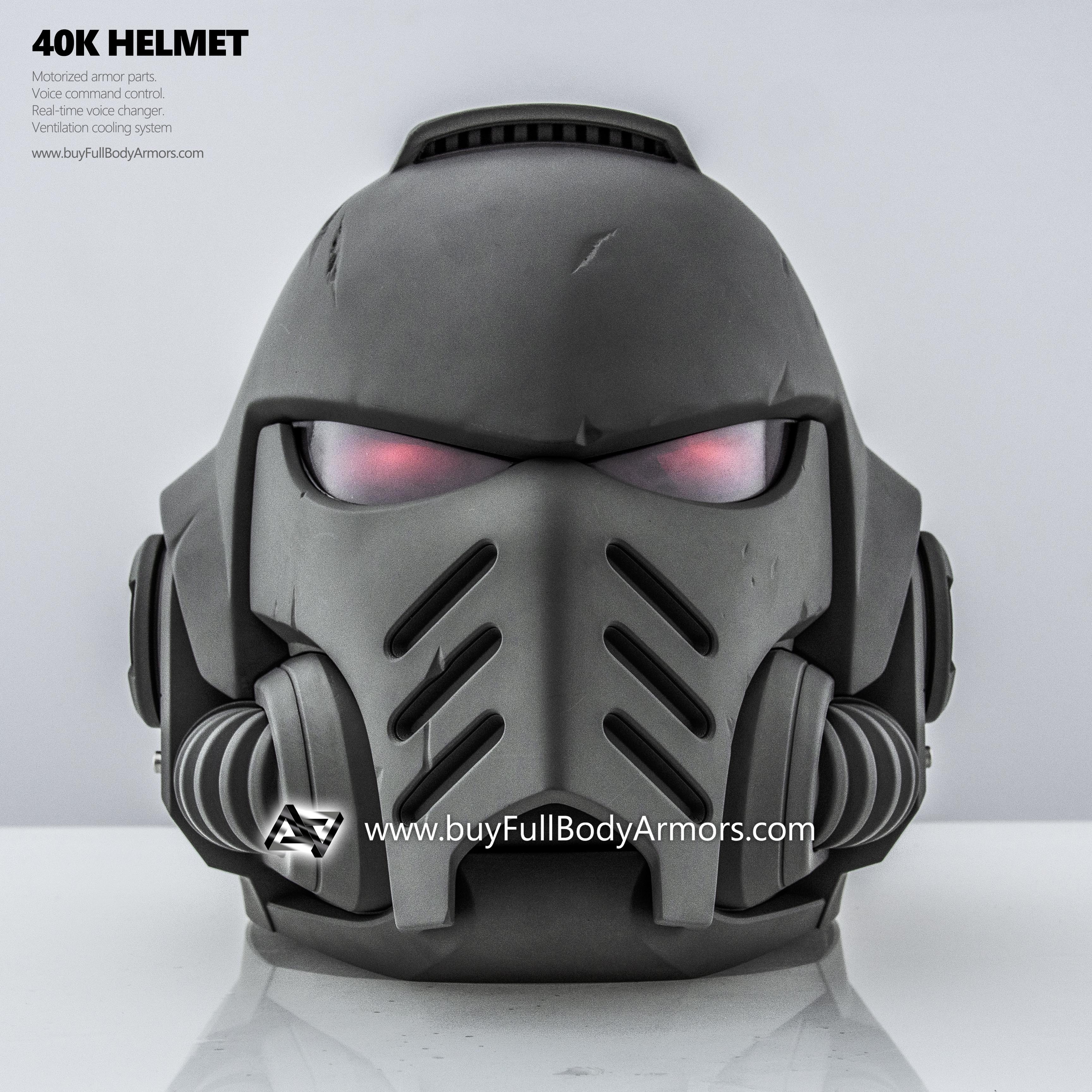 Wearable Warhammer 40K Space Marine Titus Helmet front view