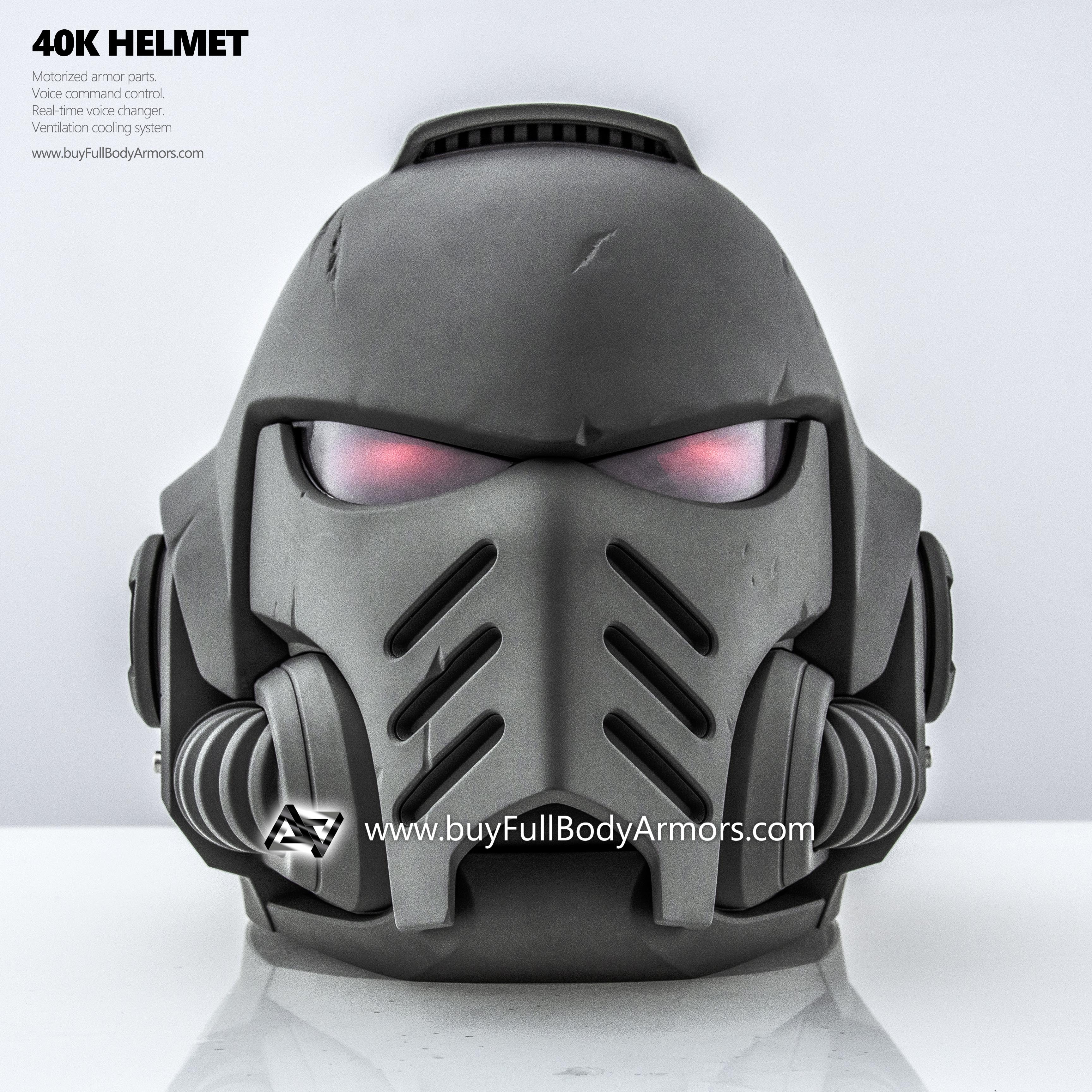 Wearable Warhammer 40K Space Marine Titus Helmet side view