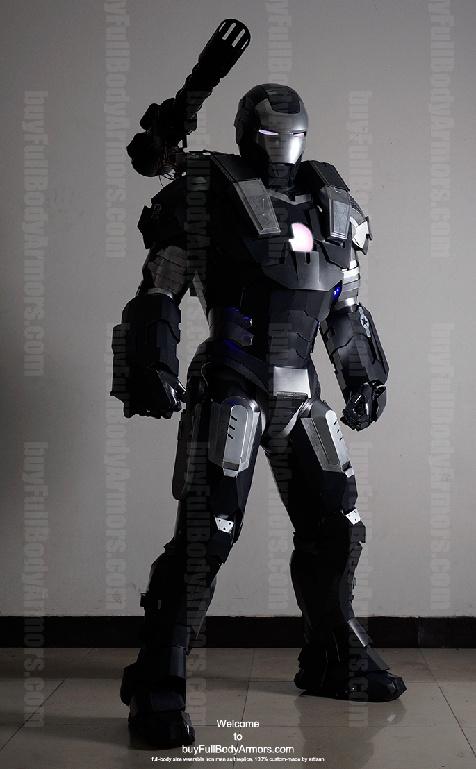 wearable War Machine suit costume front black