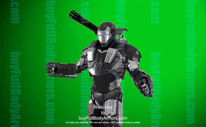 wearable War Machine suit costume green