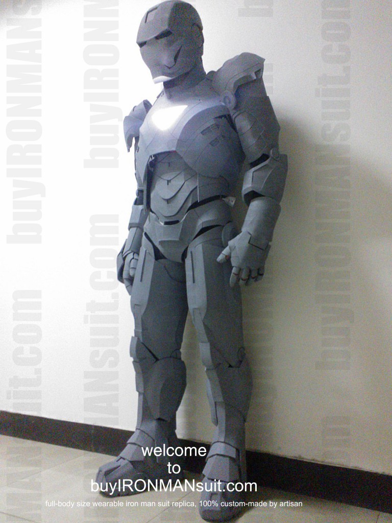 Iron Man costume suit Mark6 grey step full body front