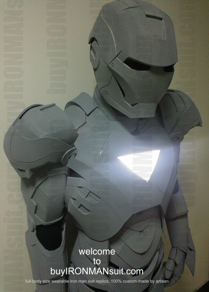 Iron Man costume suit Mark6 grey step full body front